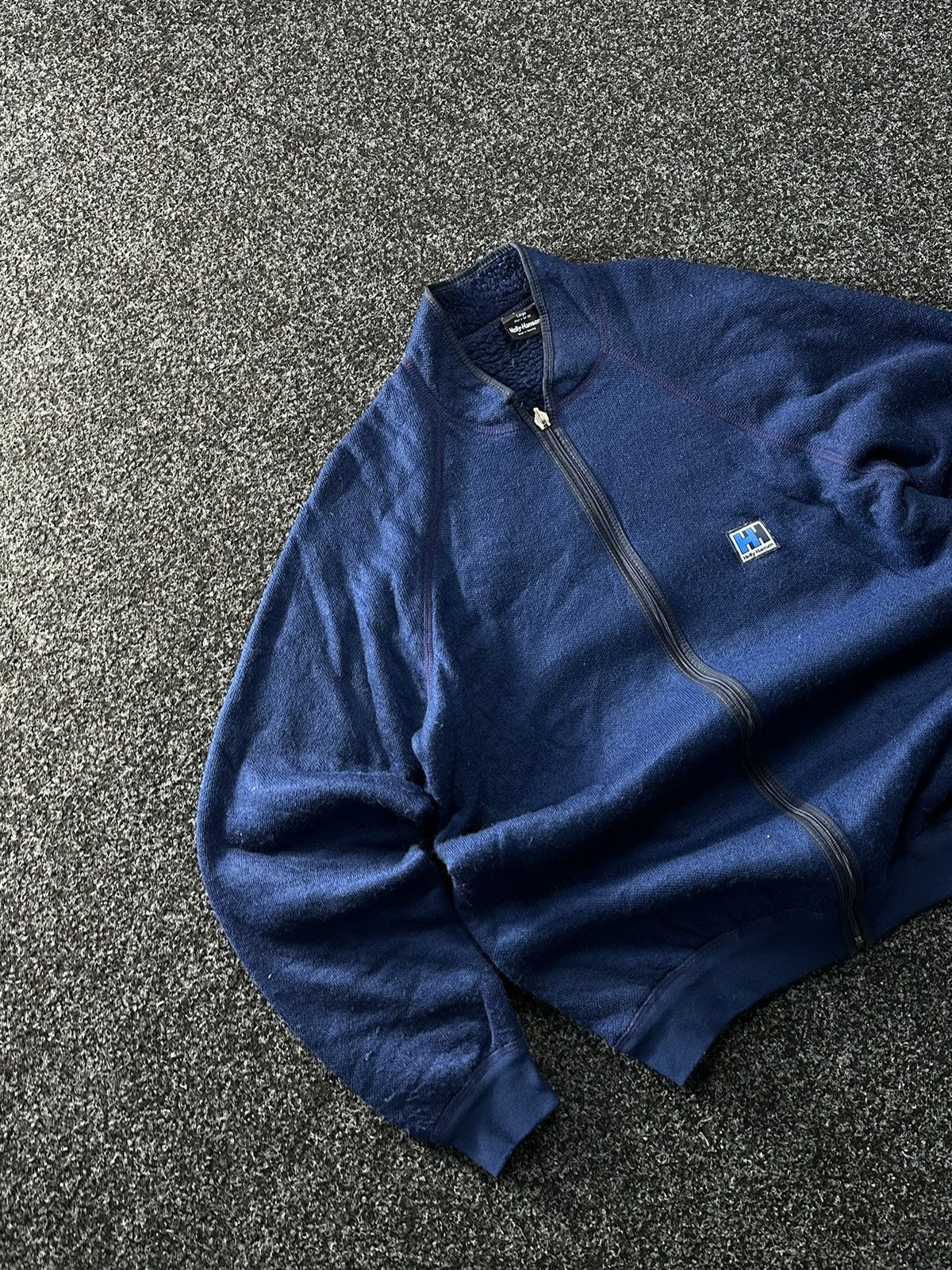 Helly Hansen × Vintage 🚨80s Vintage Helly Hansen Blue Fleece Sherpa Jacket Size US L / EU 52-54 / 3 - 2 Thumbnail