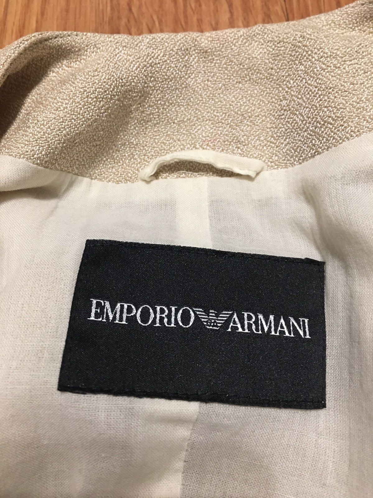 Emporio Armani × Giorgio Armani EMPORIO ARMANI Linen Cream Italy Design Blazer Jacket IT 38 Size XS / US 0-2 / IT 36-38 - 9 Thumbnail
