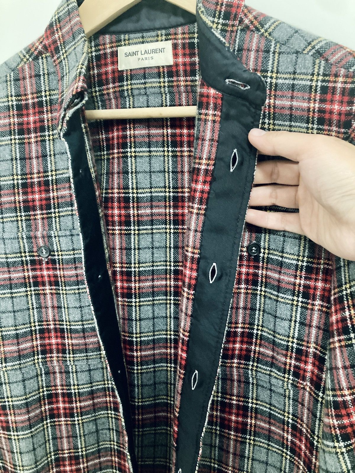 Saint Laurent Paris SAINT LAURENT PARIS BY HEDI SLIMANE 13FW RUNWAY WOOL SHIRT Size US S / EU 44-46 / 1 - 8 Thumbnail