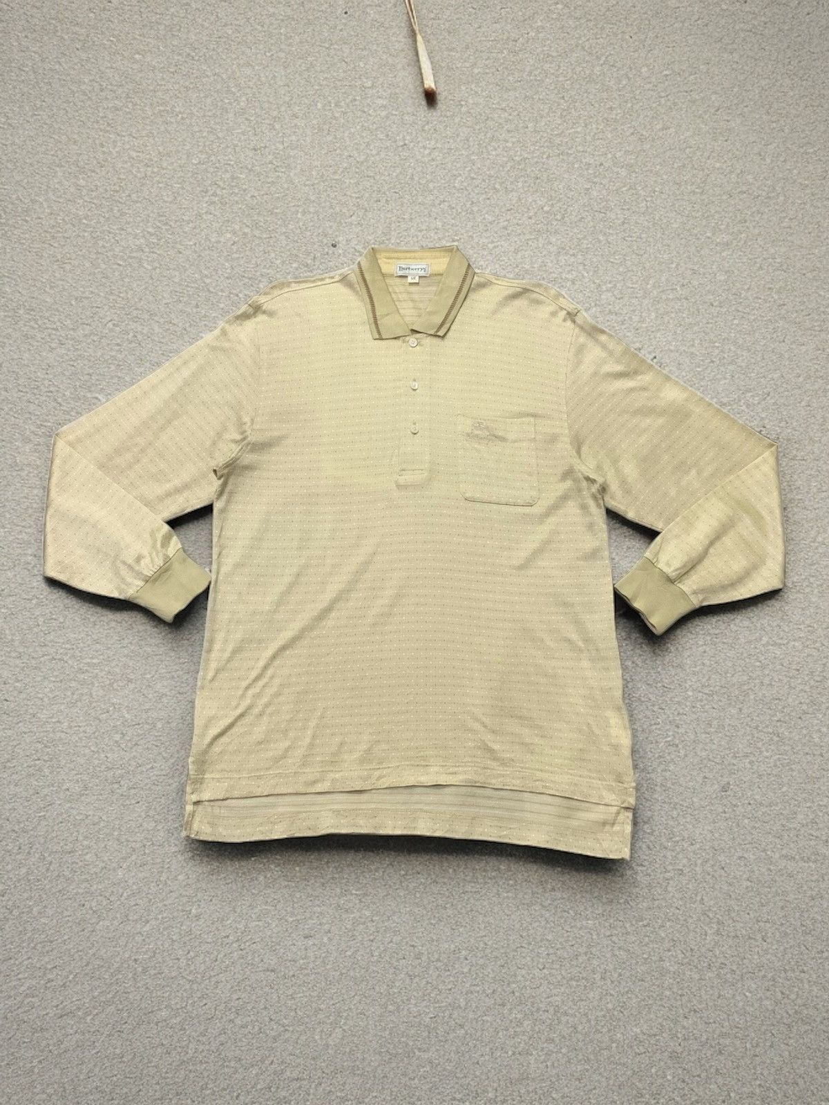 Burberry × Designer × Vintage Vintage Burberry Embroidered Pocket Dotted Polo Size US M / EU 48-50 / 2 - 1 Thumbnail