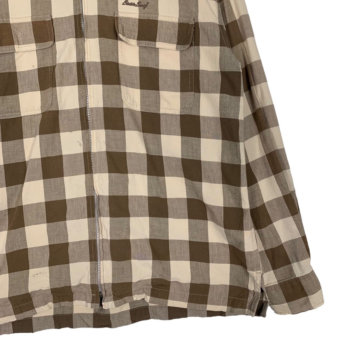 Japanese Brand BEARSURFBOARDS Checked Collared Jacket #0388-C18 Size US M / EU 48-50 / 2 - 4 Thumbnail