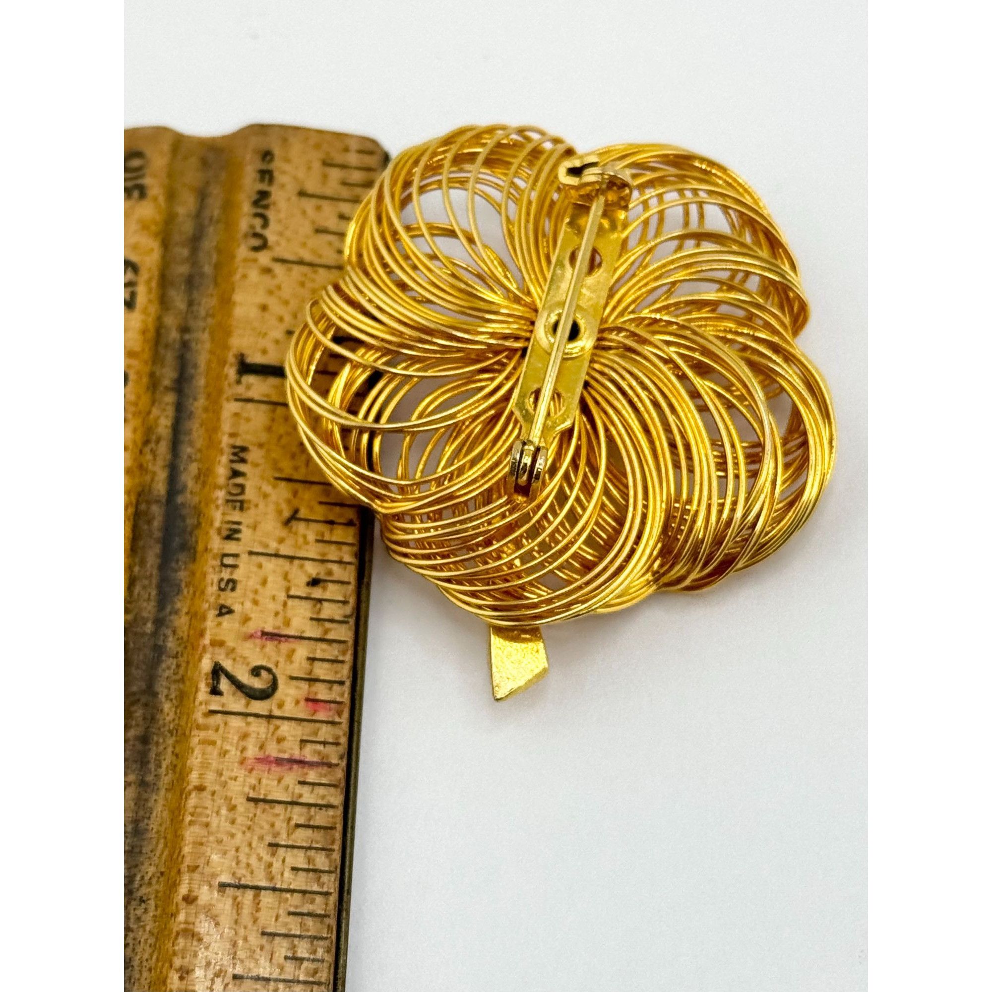Vintage Vintage wire wrapped flower brooch pin Size ONE SIZE - 4 Thumbnail