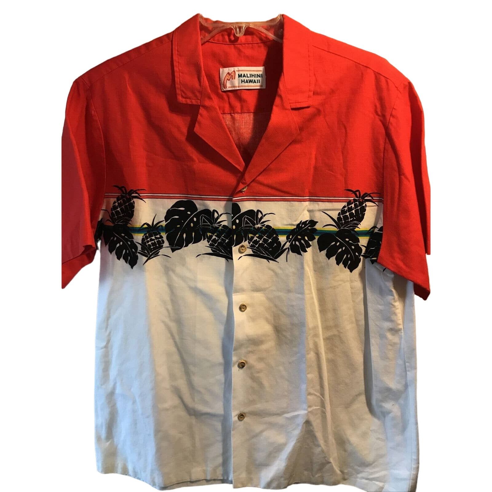 Other Malihini Mens L Red White Pineapple SS Button Hawaiian Shirt Size US L / EU 52-54 / 3 - 1 Thumbnail