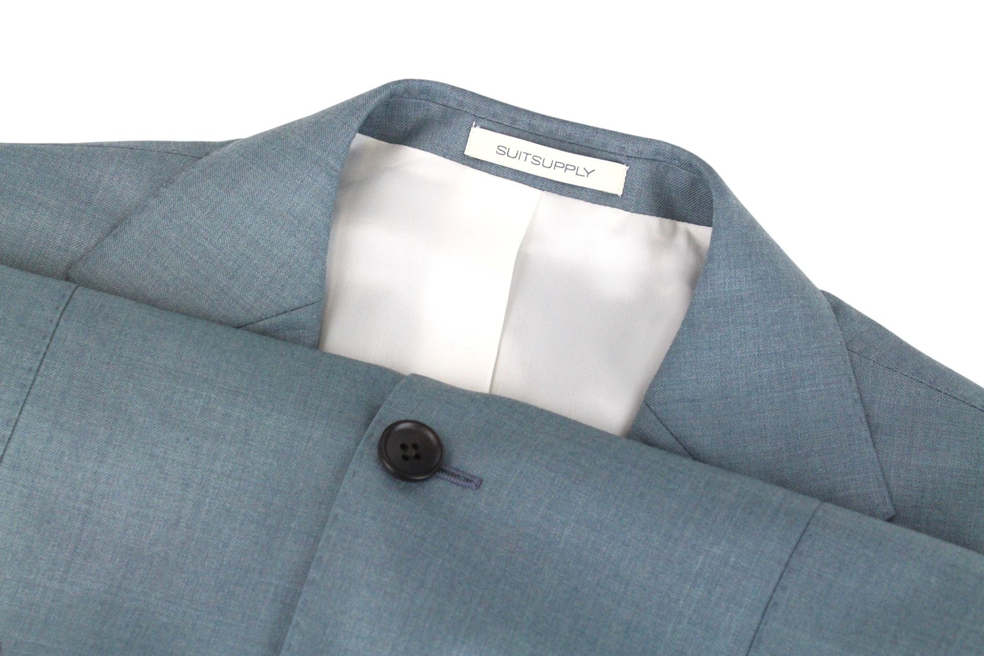 Suitsupply HAVANA UK38R Blue Wool 2 Piece Suit 66746 Size 38R - 6 Thumbnail