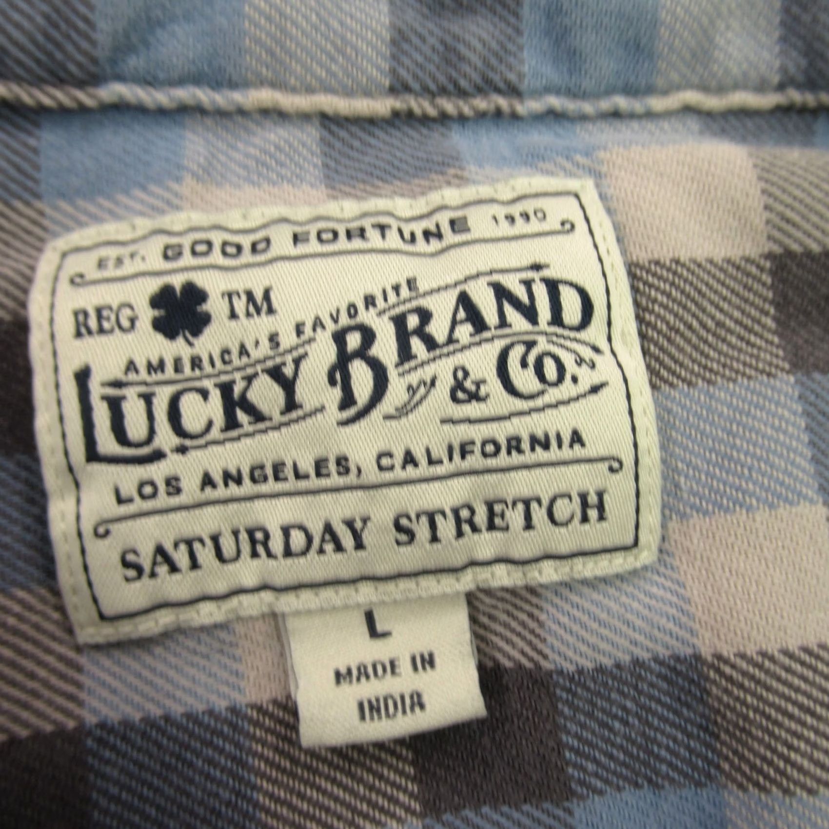 Lucky Brand Lucky Brand Shirt Mens Large Long Sleeve Button Front Casual Outdoor Checks Size US L / EU 52-54 / 3 - 3 Thumbnail