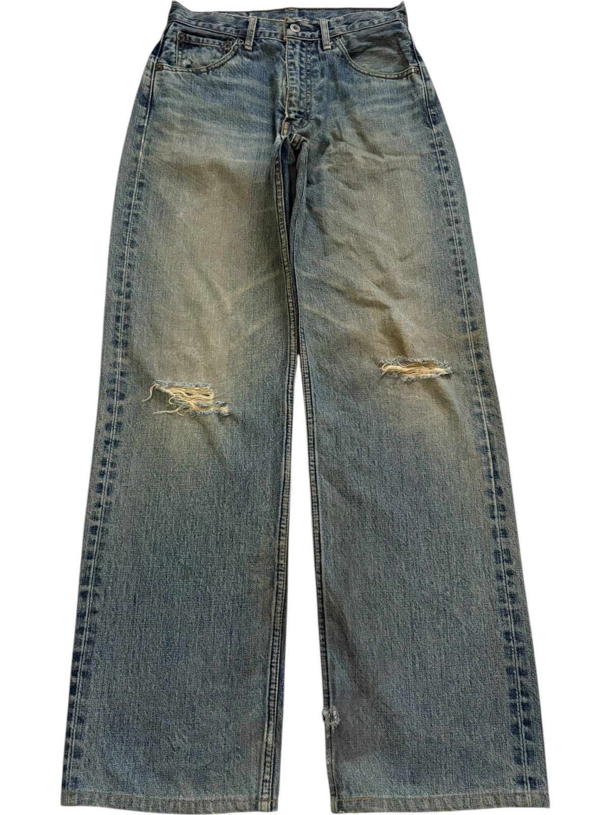 Levi's Vintage 90s Levis 504 Mud Wash Distressed Baggy Jeans Size US 28 / EU 44 - 1 Thumbnail