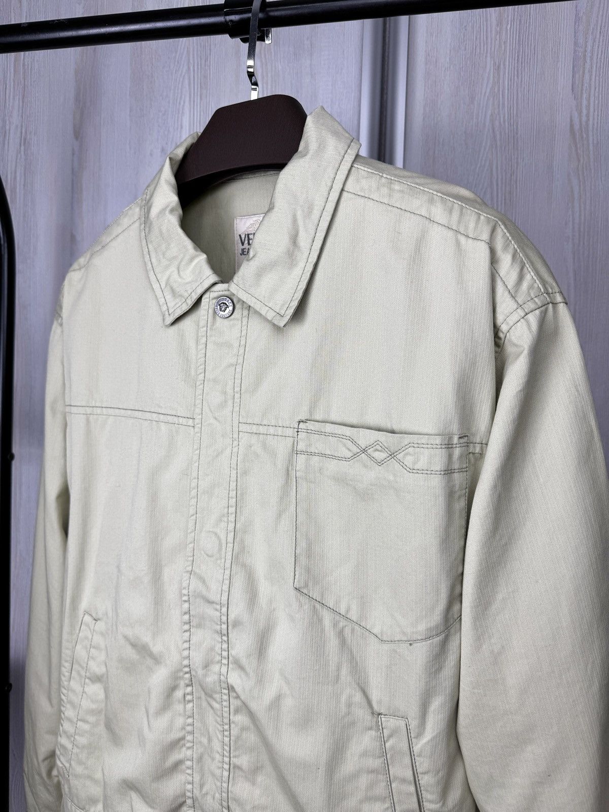Versace Jeans Couture Versace Jeans Couture beige type 1 style trucker jacket XL Size US XL / EU 56 / 4 - 5 Thumbnail
