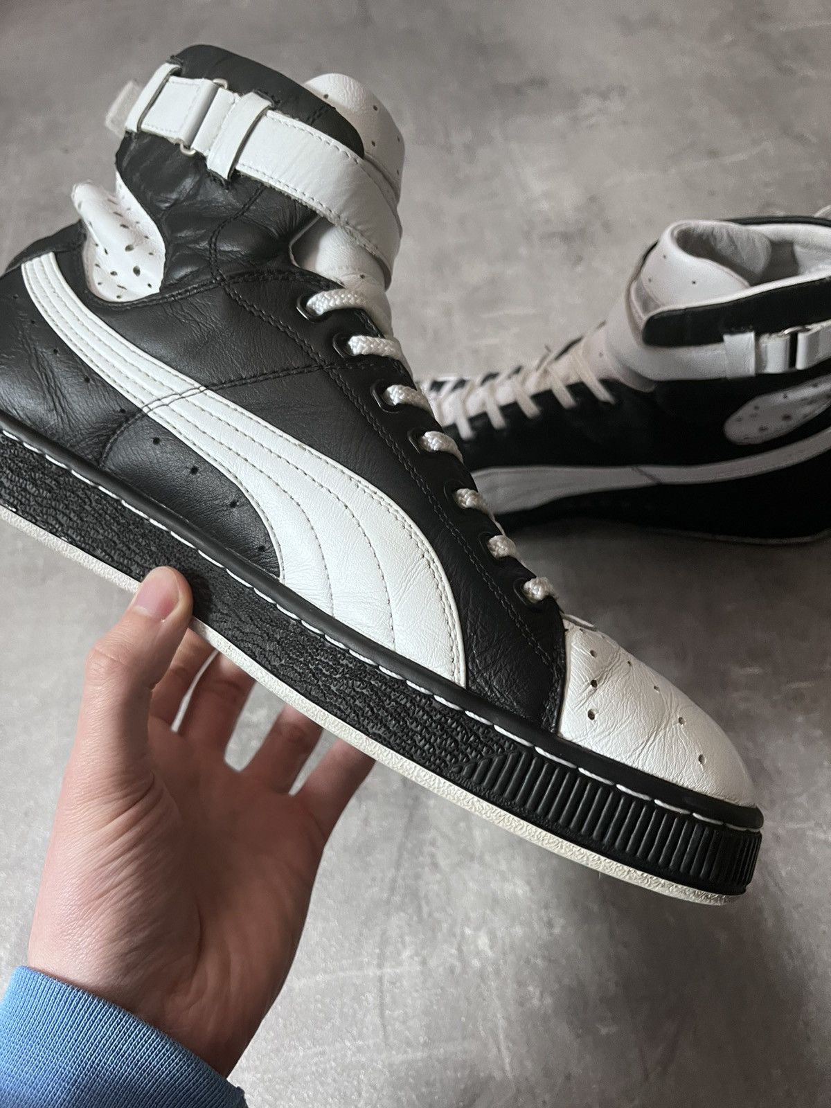 Jil Sander × Puma Jil Sander x Puma leather high boots black white Size US 12 / EU 45 - 7 Thumbnail
