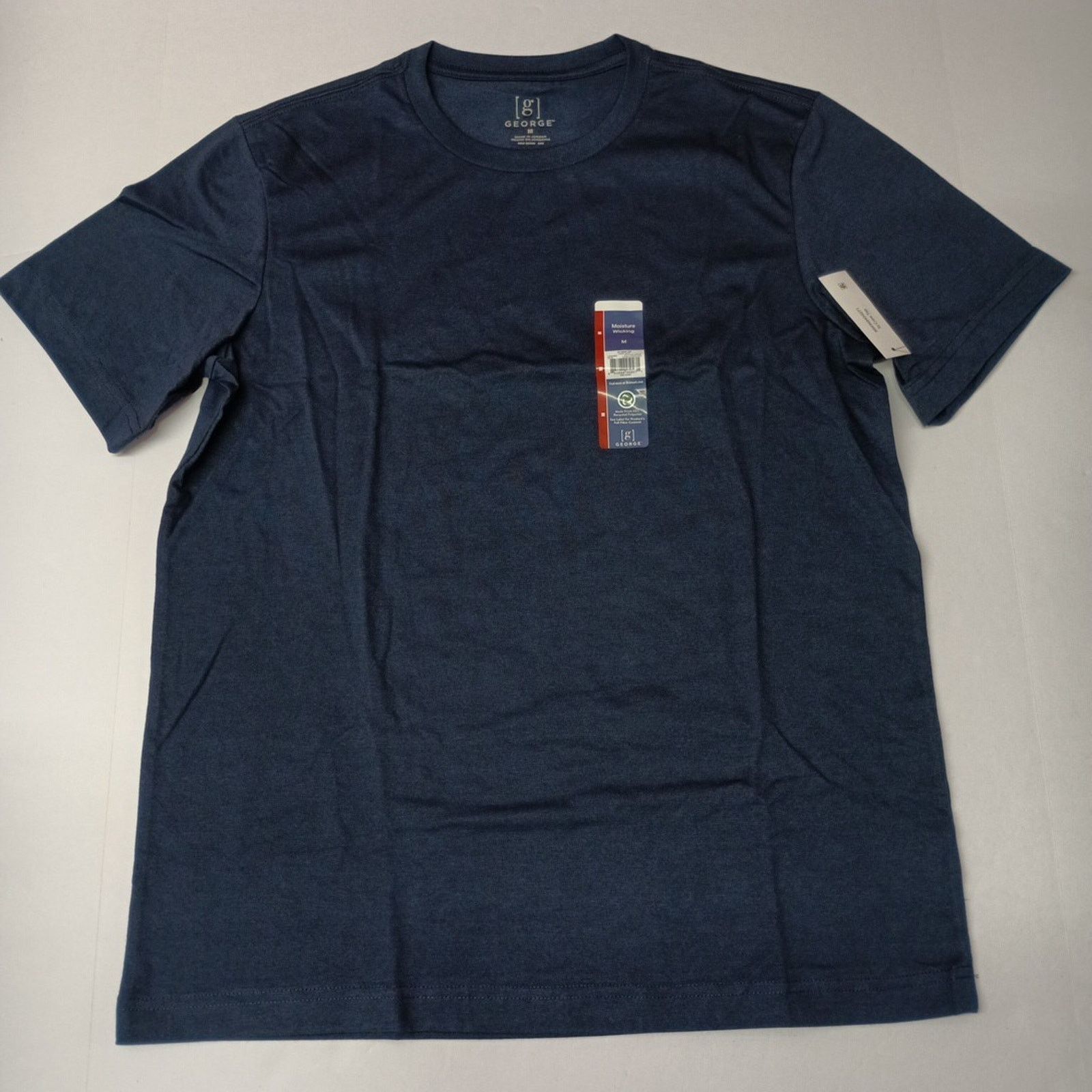 George George Men T-Shirt Short Sleeve Size M Blue Moisture Wicking Size US M / EU 48-50 / 2 - 1 Thumbnail