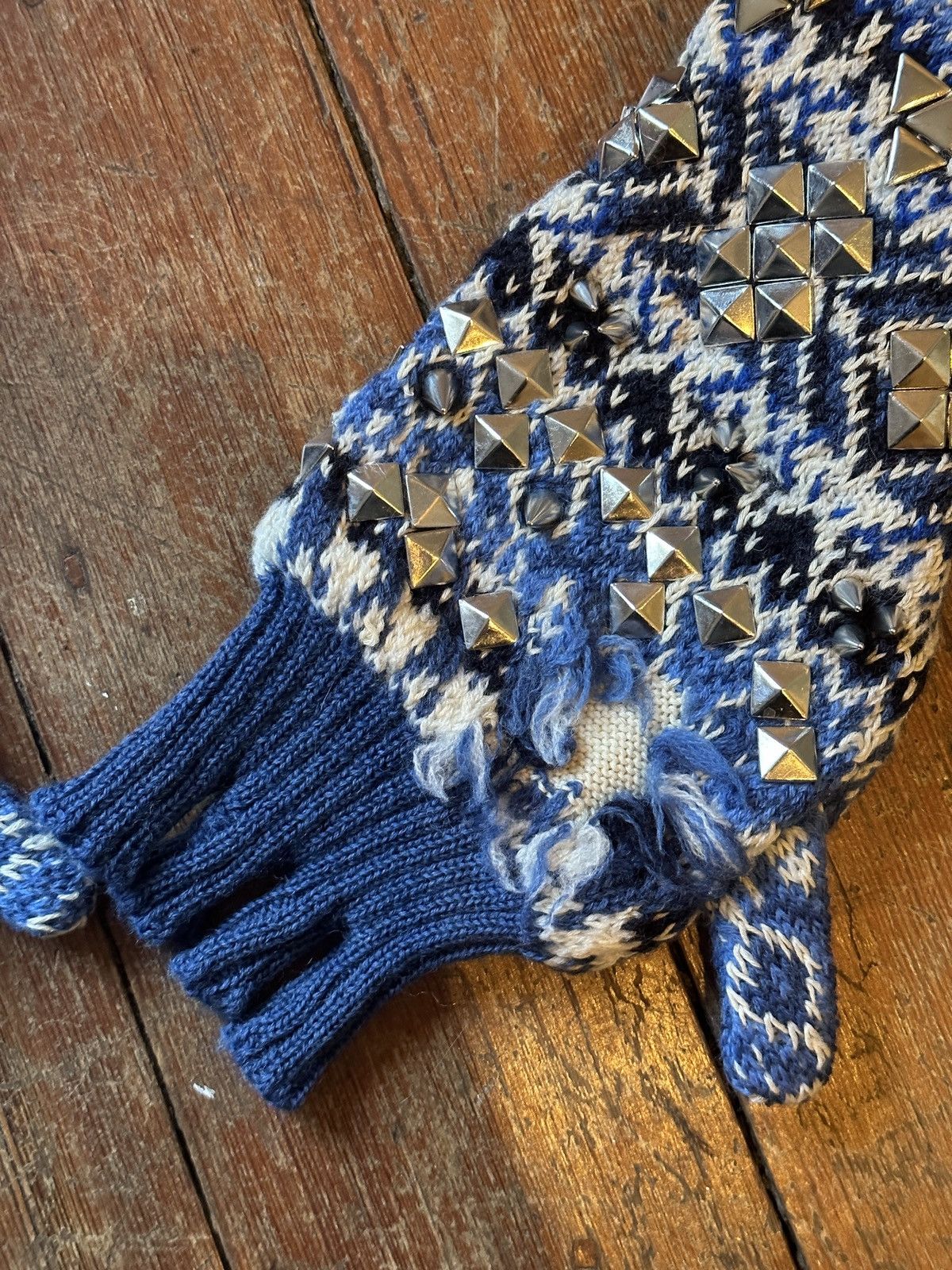 Maison Margiela Insane Sample Margiela Spike Knit Gloves Size ONE SIZE - 4 Thumbnail