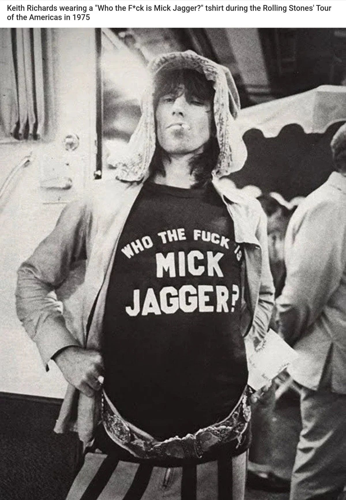 VINTAGE 90s WHO THE FXCK IS MICK JAGGER ROCK TEE