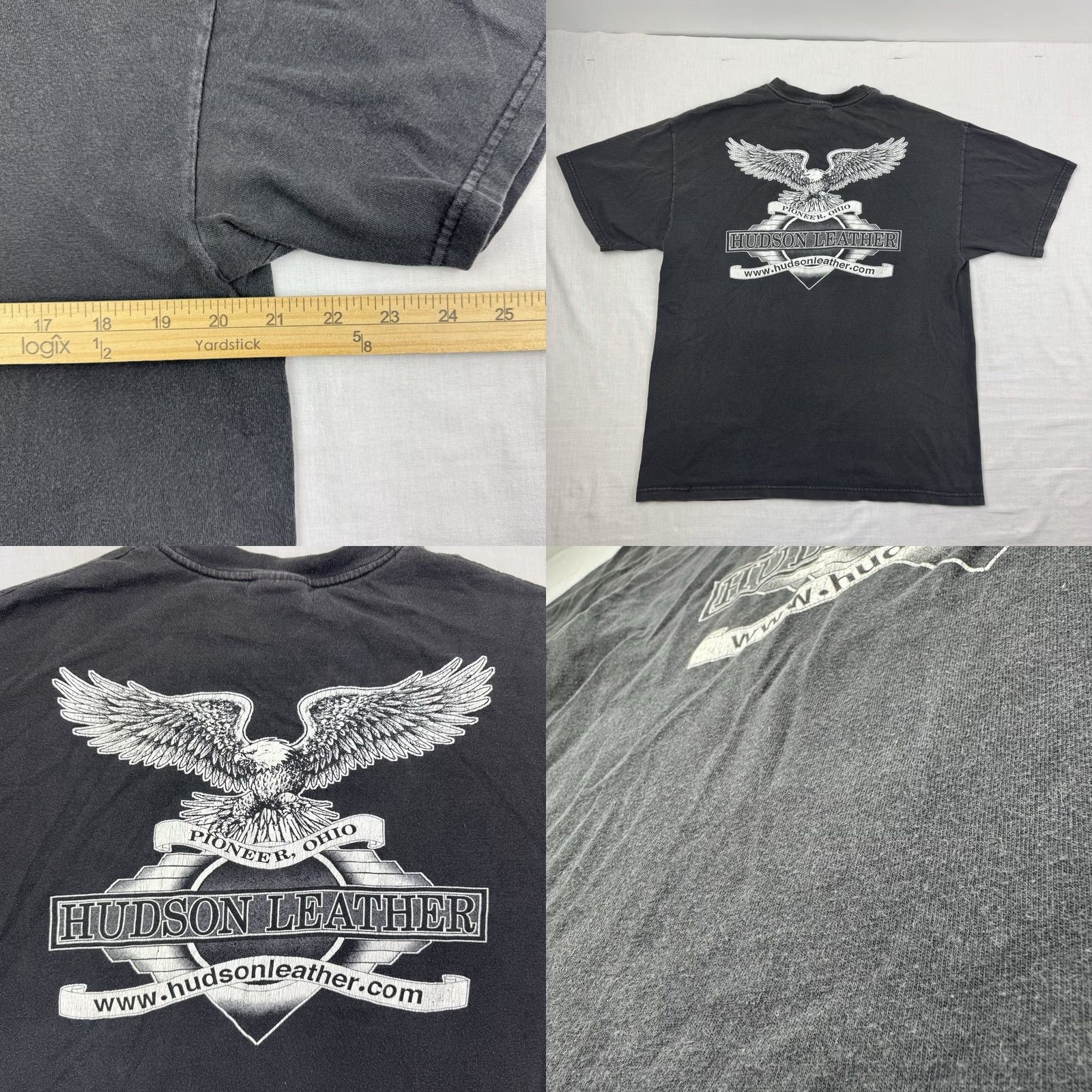 Hanes VINTAGE Hudson T Shirt Adult Large Biker Motorcycle Eagle Grunge Hipster Mens Size US L / EU 52-54 / 3 - 8 Thumbnail