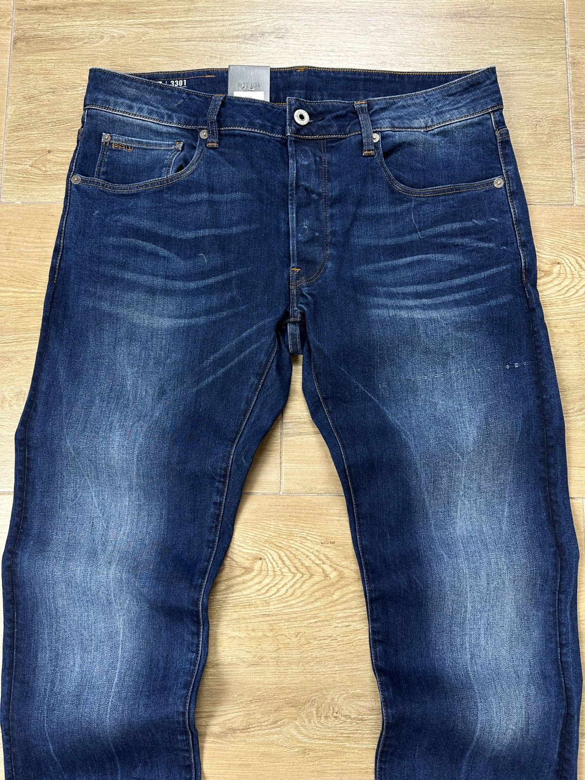 G-Star NEW🏷️ G-Star Raw 3301 Slim Denim Jeans Size US 32 / EU 48 - 2 Thumbnail