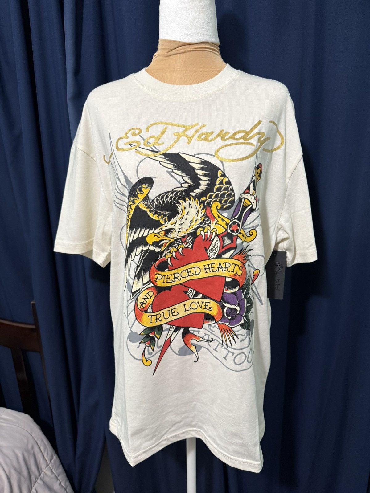 Ed Hardy ED HARDY PIERCED EAGLE TEE NWT TEE SIZE SMALL Size US S / EU 44-46 / 1 - 1 Thumbnail