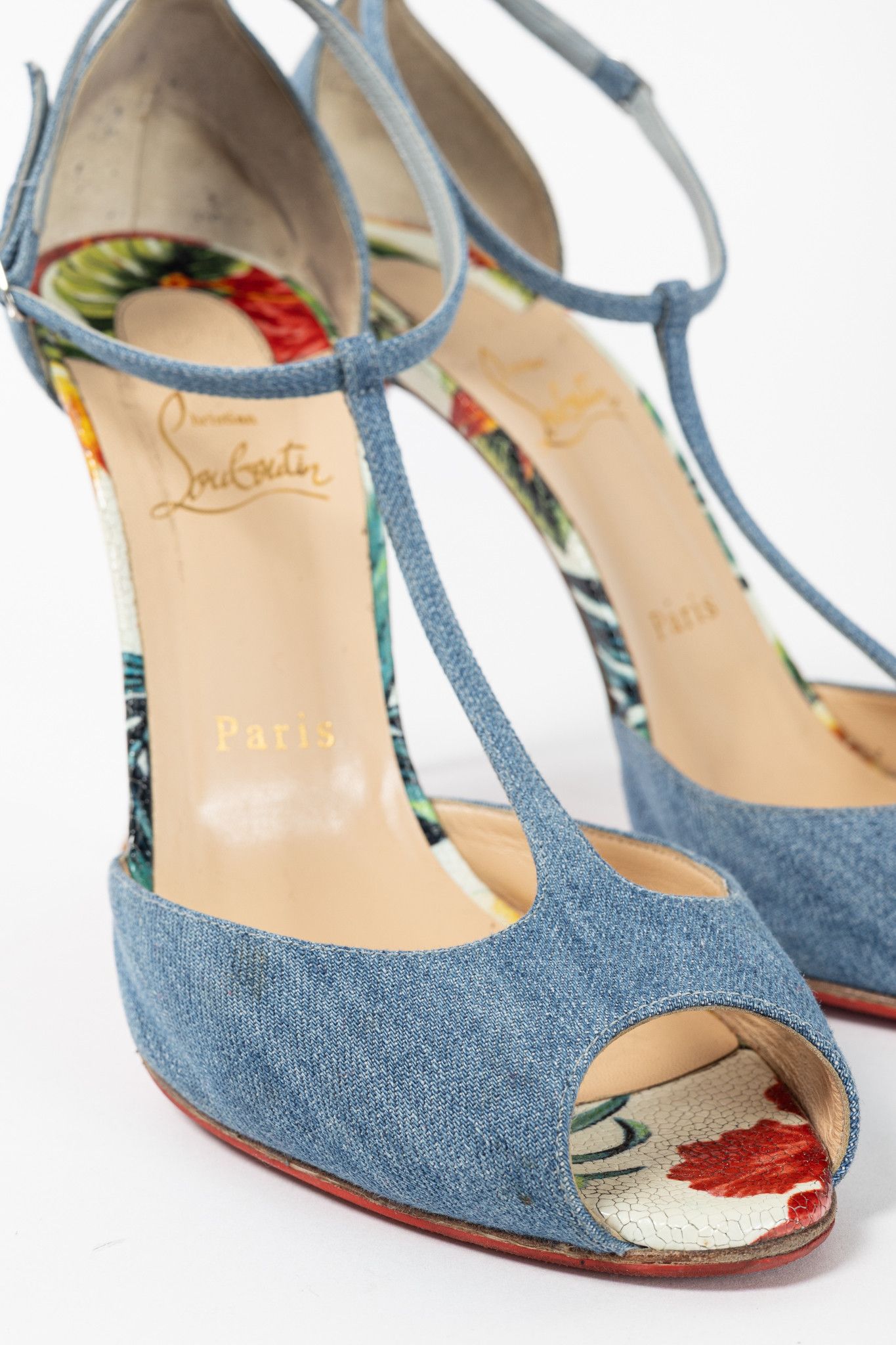 Christian Louboutin Christian Louboutin Senora 100 Jeans/Calf Hawaii Sandals Size US 9.5 / IT 39.5 - 7 Thumbnail