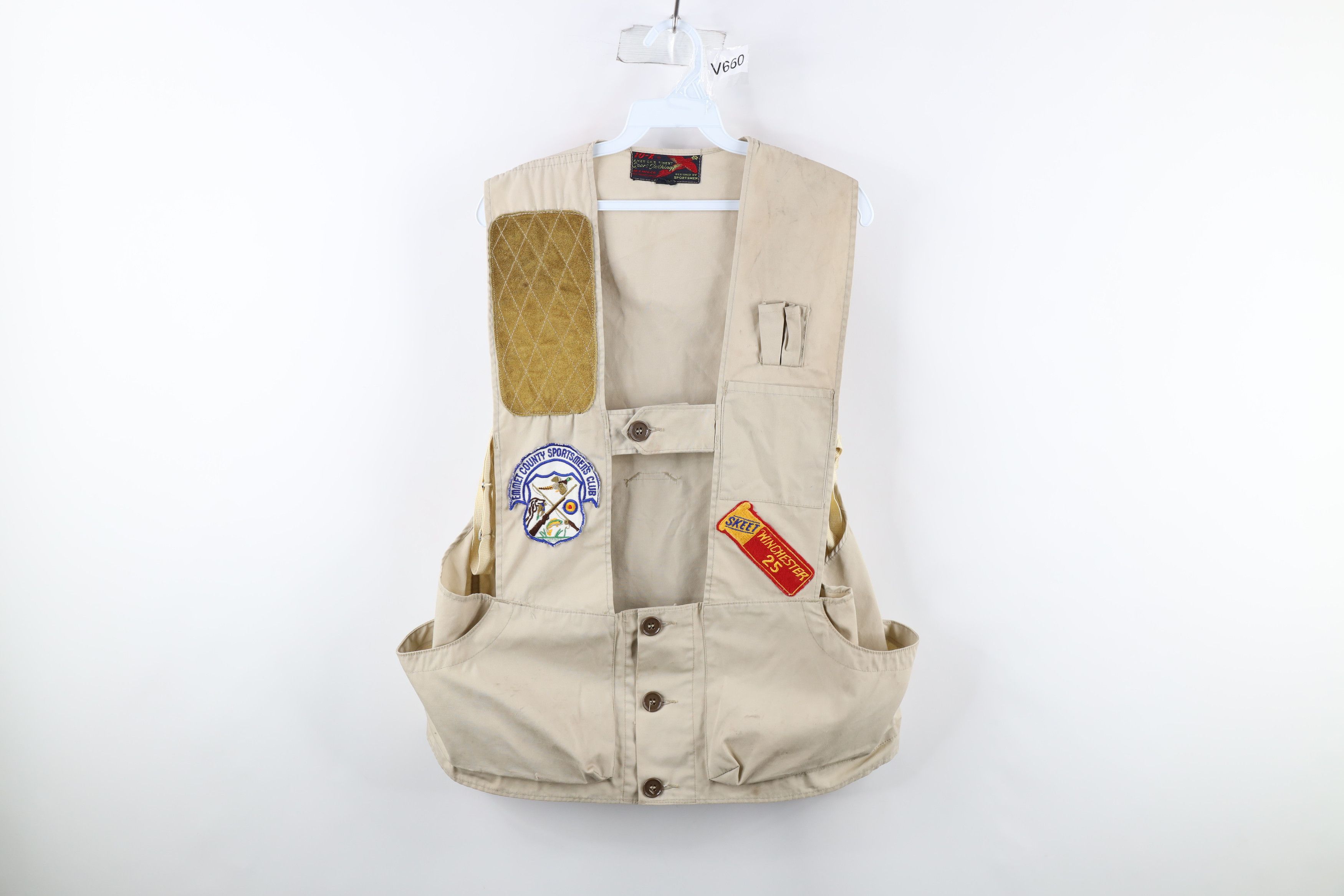Vintage 60s 70s Streetwear Winchester Patch Hunting Vest USA