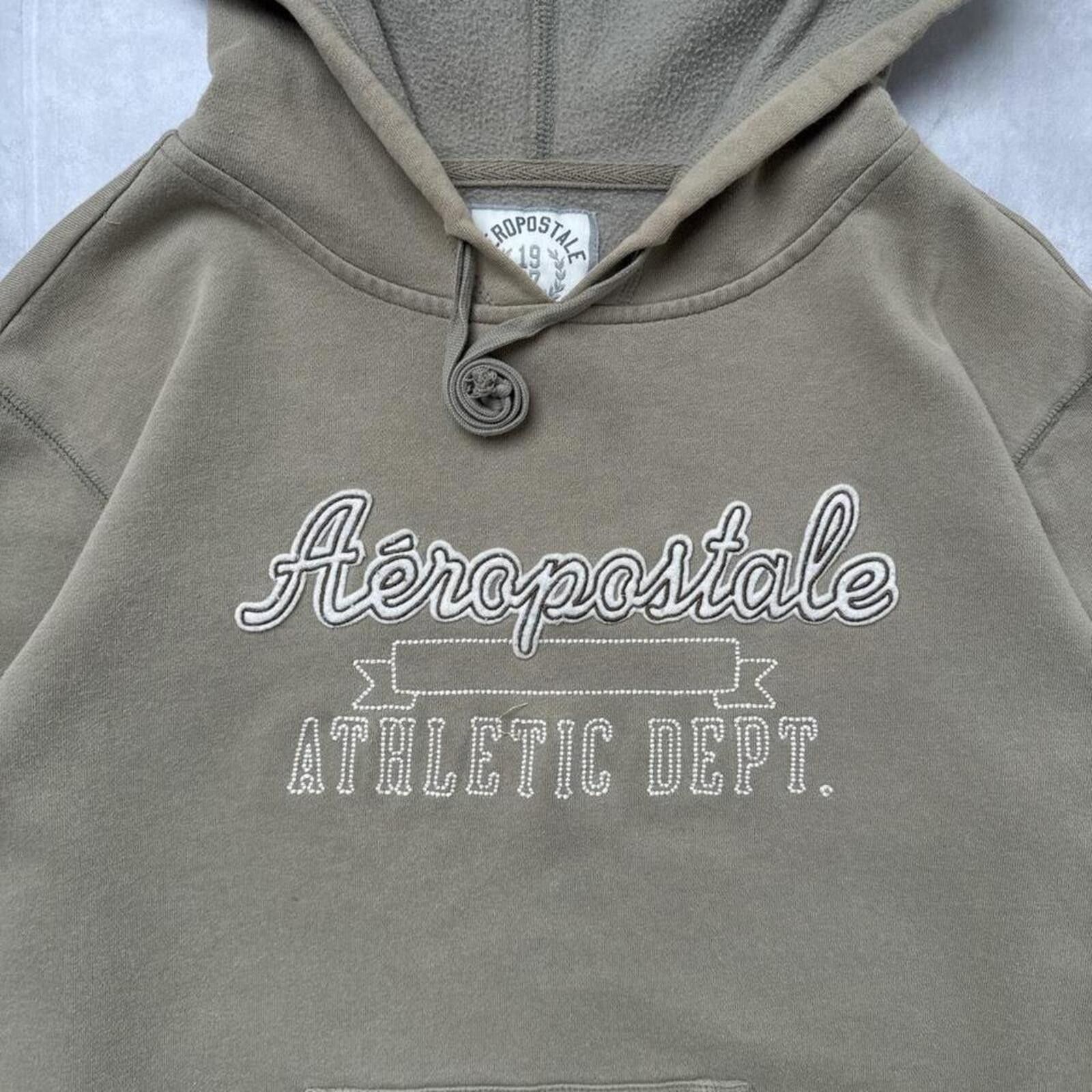 Aeropostale Y2K Aeropostale 00s Logo beige hoodie jacket Size S / US 4 / IT 40 - 5 Thumbnail