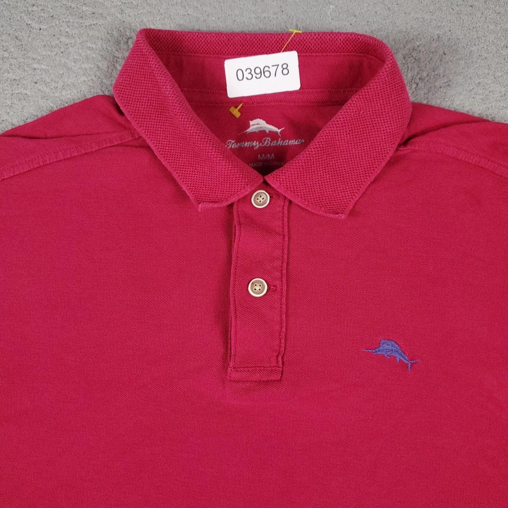 Tommy Bahama VINTAGE Tommy Bahama Polo Shirt Mens Medium Magenta Marlin Casual Short Sleeve Size US M / EU 48-50 / 2 - 2 Thumbnail