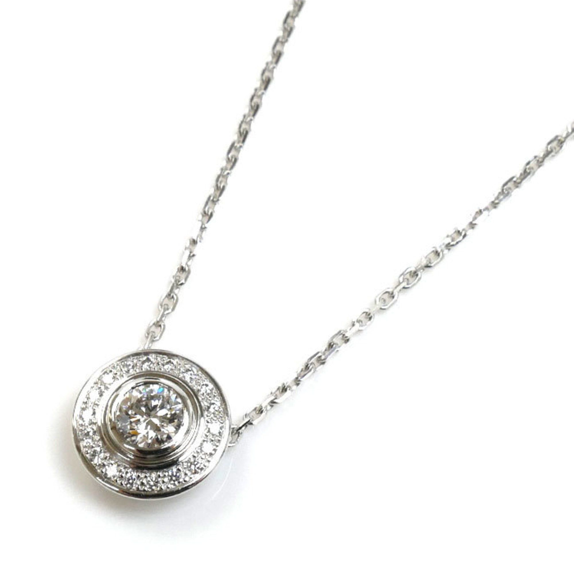 image of Cartier K18Wg White Gold Damour Necklace N7406700 Diamond 0.21Ct 3.9G 38-41Cm Ladies, Women's