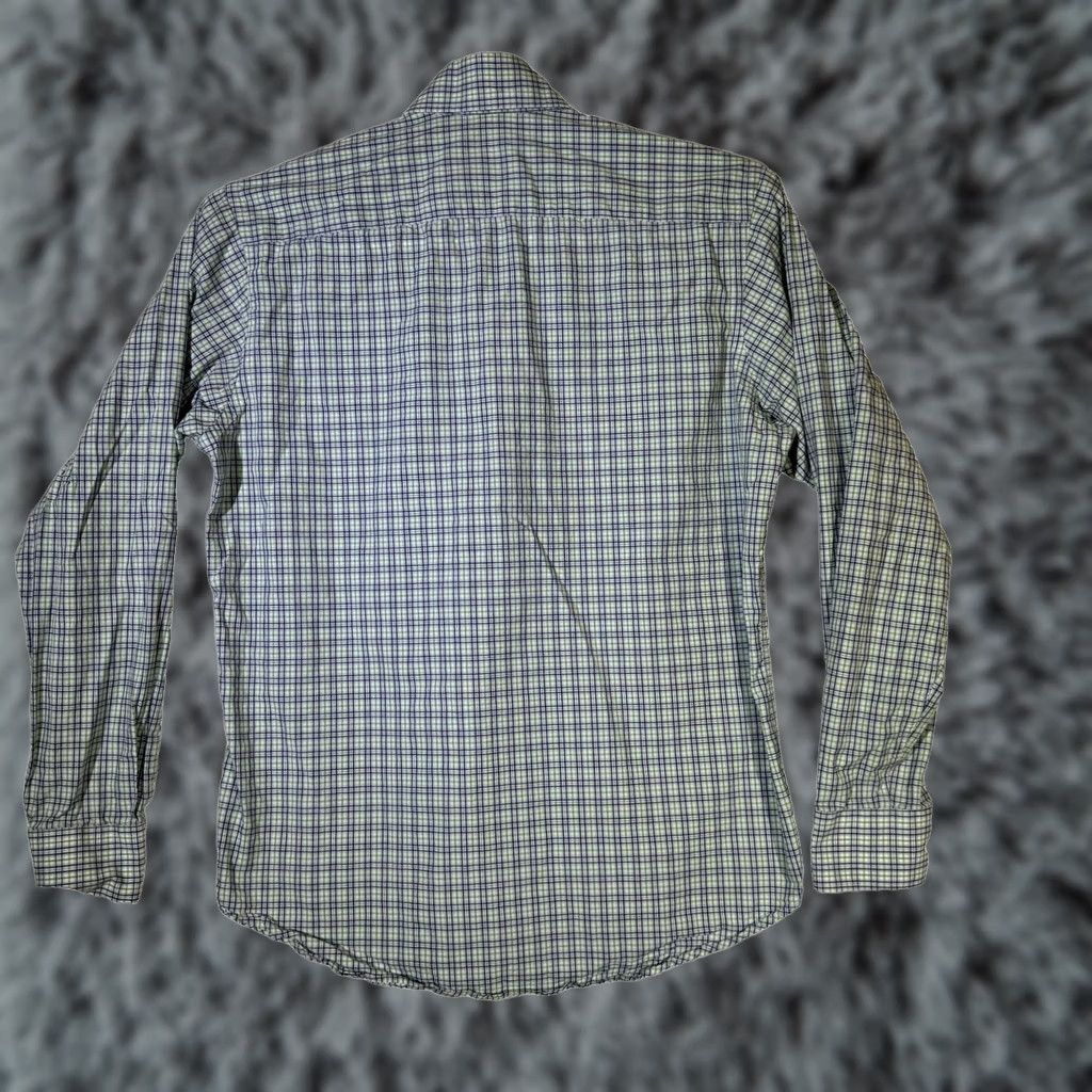 Tailorbyrd TAILORBYRD Men's Shirt Plaid Button-Down Long Sleeve Blue Green Embroidered Flamingo Pocket Cotton Regular M Size US M / EU 48-50 / 2 - 1 Thumbnail