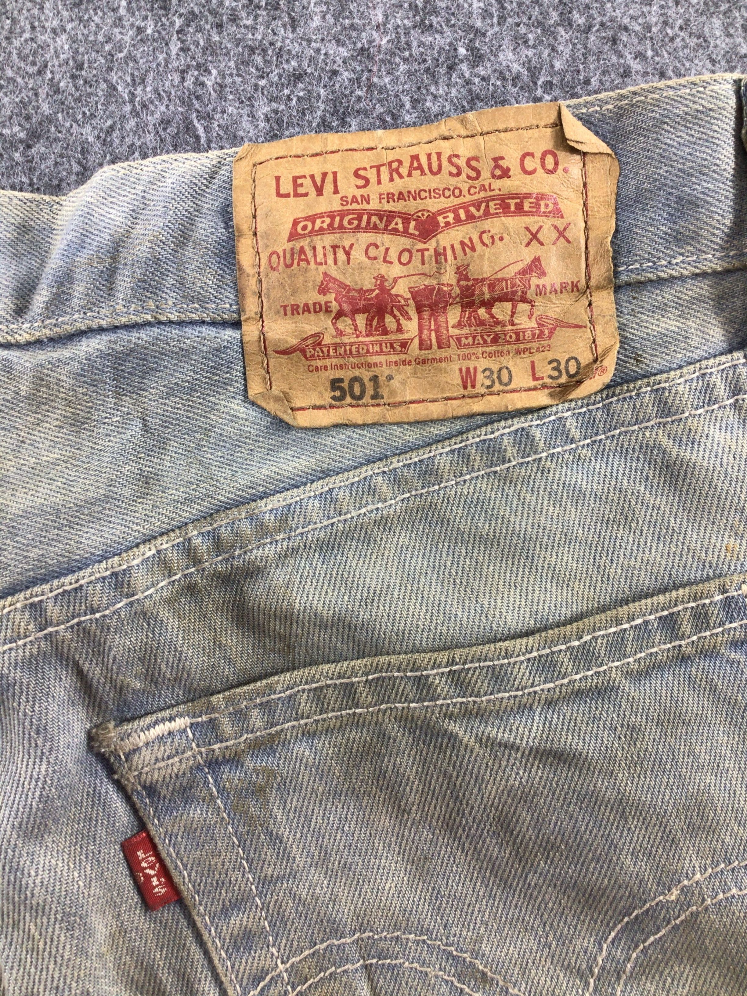 Levi's Faded Dirty Wash Levis Vintage 501 Jeans - J353 Size US 29 - 5 Thumbnail