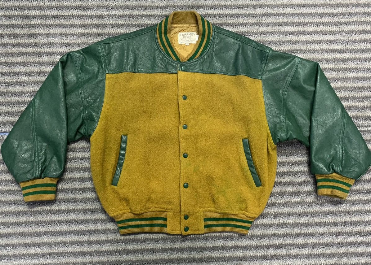 Vintage Vintage Kearney House Varsity Jacket Leather Sleeve Size US L / EU 52-54 / 3 - 3 Thumbnail