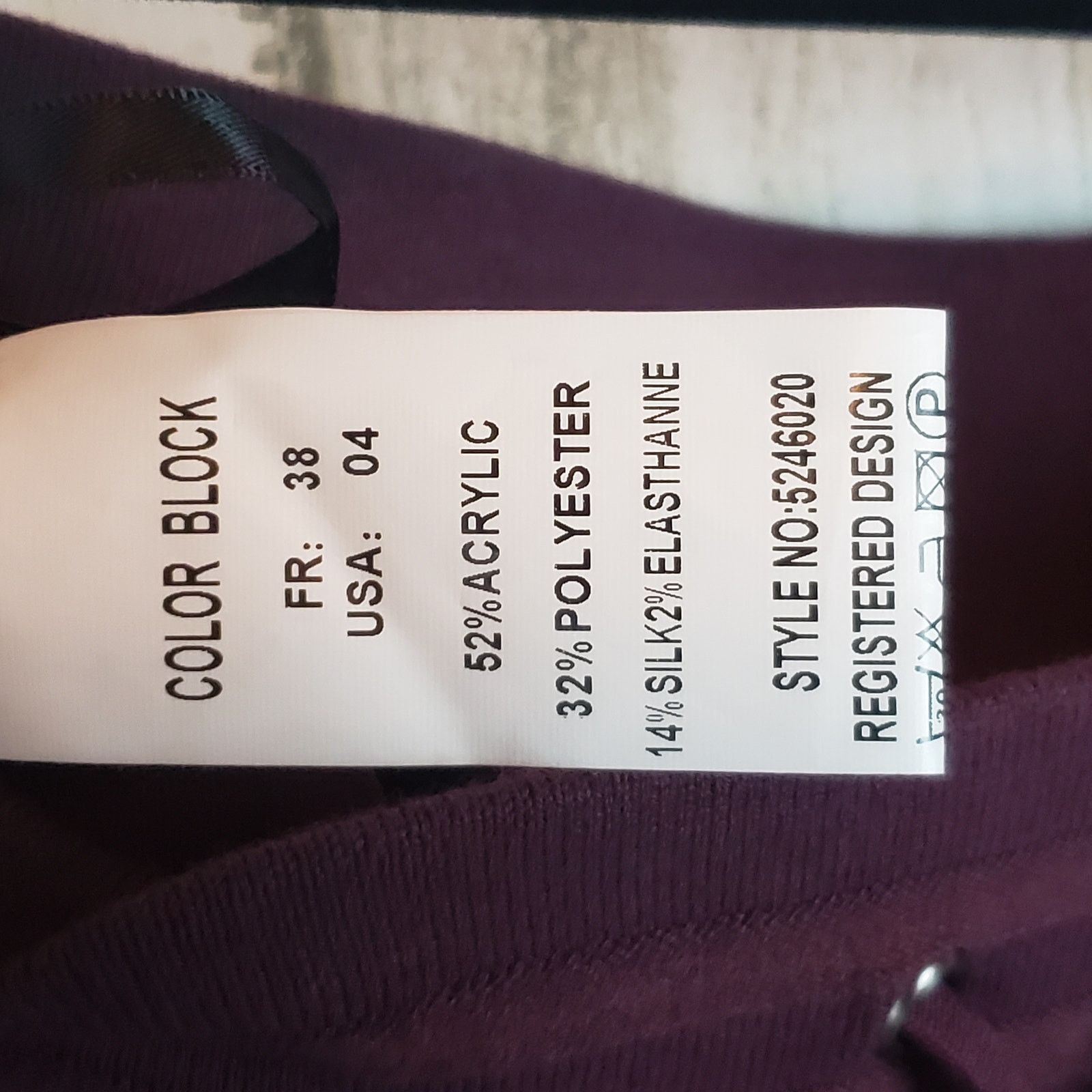 Other NWT Color Block Burgundy Purple Stretchy Lounge Pants 4 Size 27" / US 4 / IT 40 - 8 Thumbnail