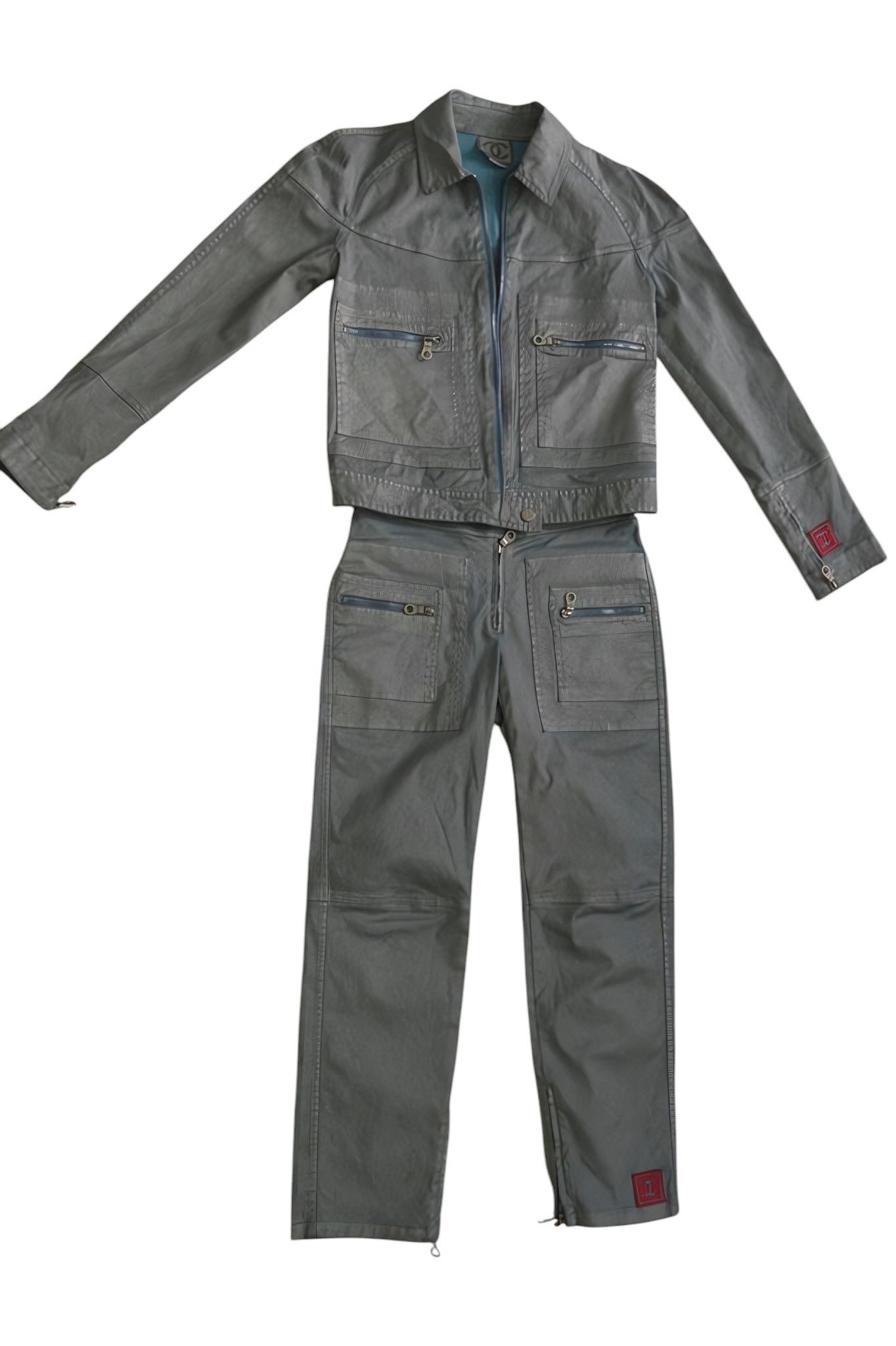Chanel S/S 2002 CHANEL SPORT METALLIC COTTON SUIT BY KARL LAGERFELD Size S / US 4 / IT 40 - 5 Thumbnail