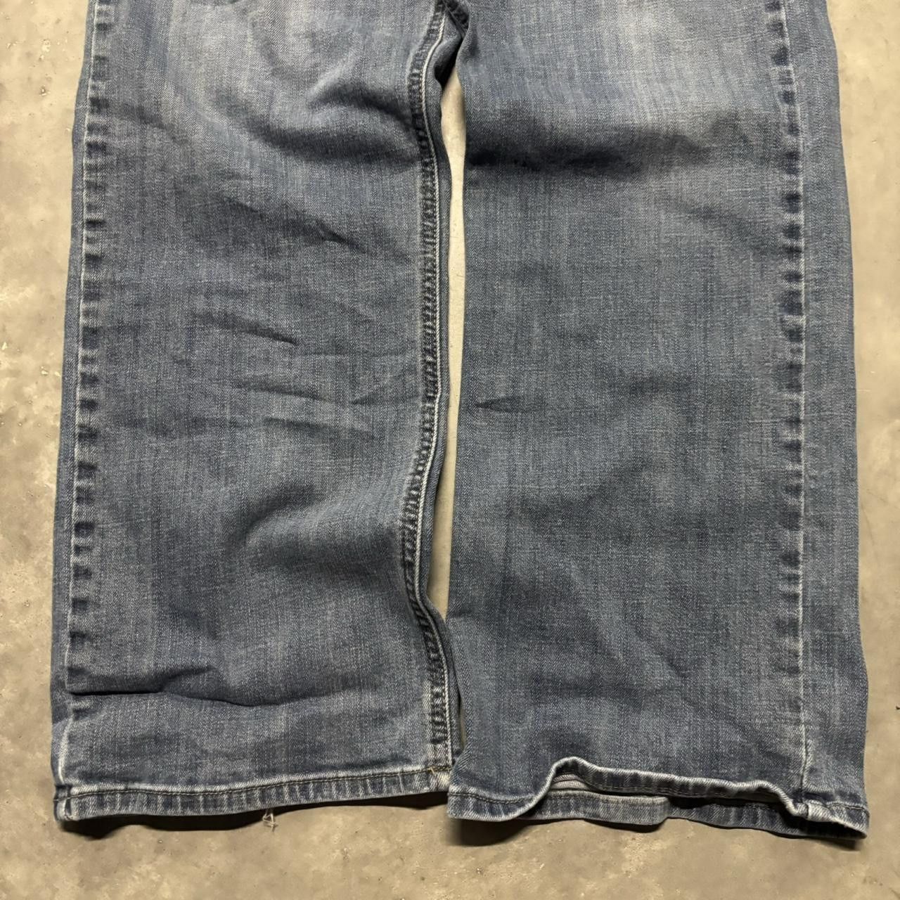 Japanese Brand × Vintage Crazy Vintage Y2K/2000s Grunge Dark Wash Bootcut Denim Jeans! Size US 36 / EU 52 - 6 Thumbnail