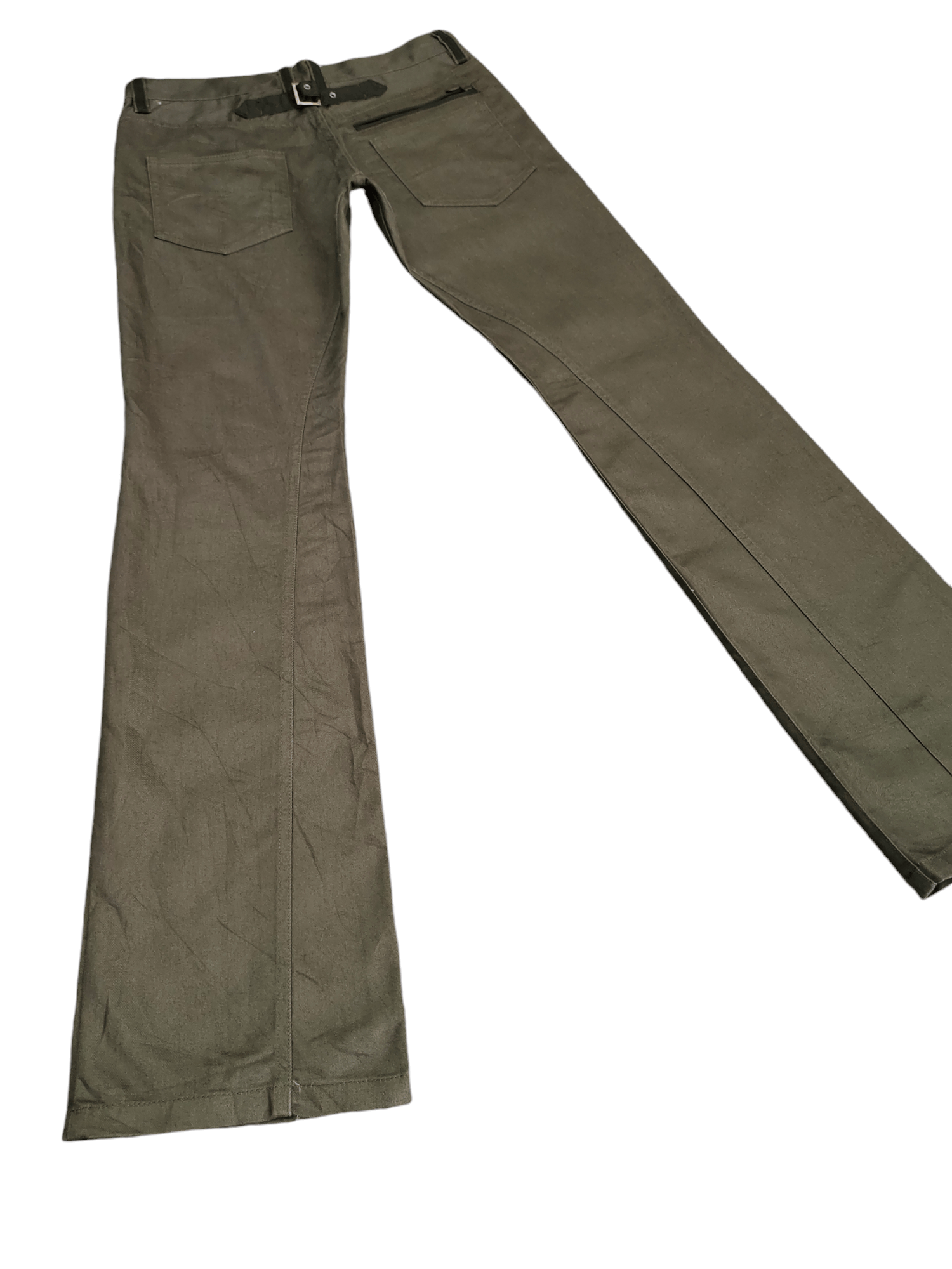 semanticdesign Flare Pants Semantic Design Buckle Back Trouser Bootcut Y2k Size US 31 - 13 Thumbnail