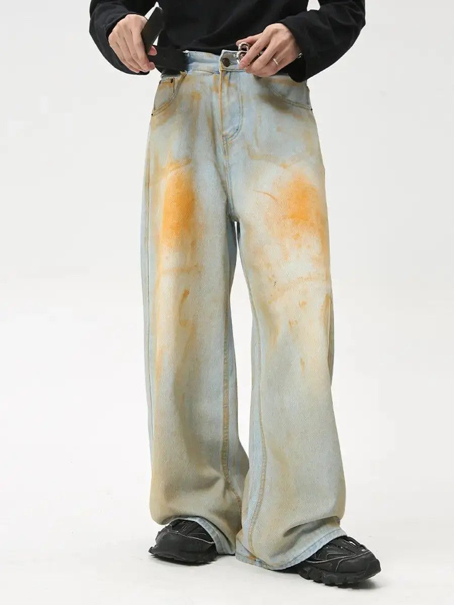 Japanese Brand Retro loose wide leg high street jeans Size US 32 / EU 48 - 5 Thumbnail