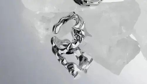 Handmade Abstract Star Ring Silver Slime Modern Punk Art Psychedelic Size ONE SIZE - 4 Thumbnail