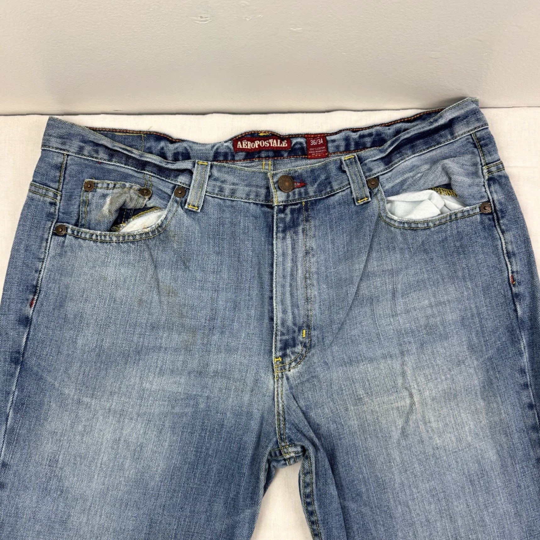 Vintage VINTAGE Aéropostale Jeans Men 36x34 Baggy Relaxed Punk Grunge Hipster 90s Jeans Mens Size US 36 / EU 52 - 3 Thumbnail