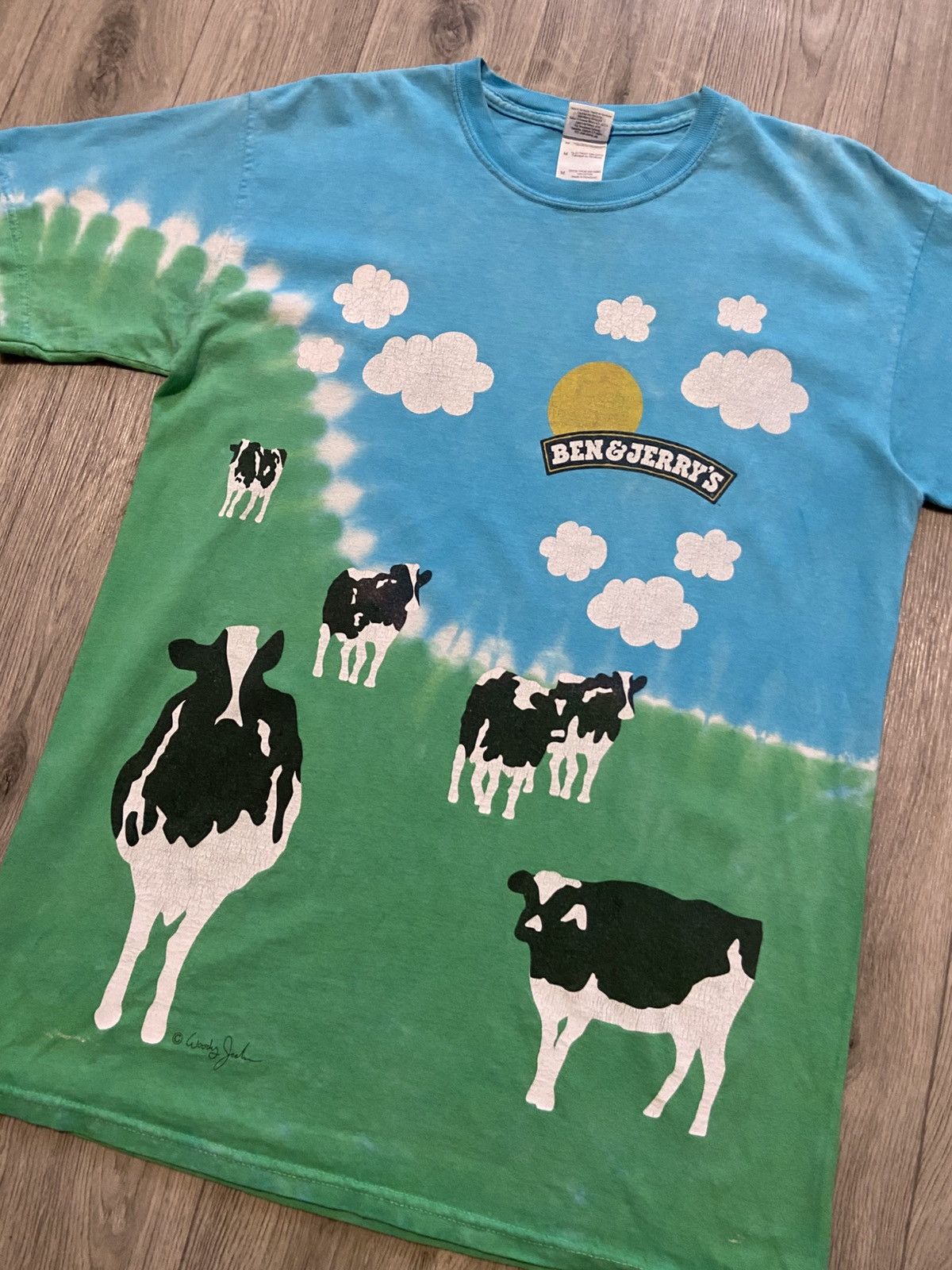 Vintage Vintage Euphoria Cow Ben Jerrys AOP T-Shirt Tie Dye M Size US M / EU 48-50 / 2 - 2 Thumbnail