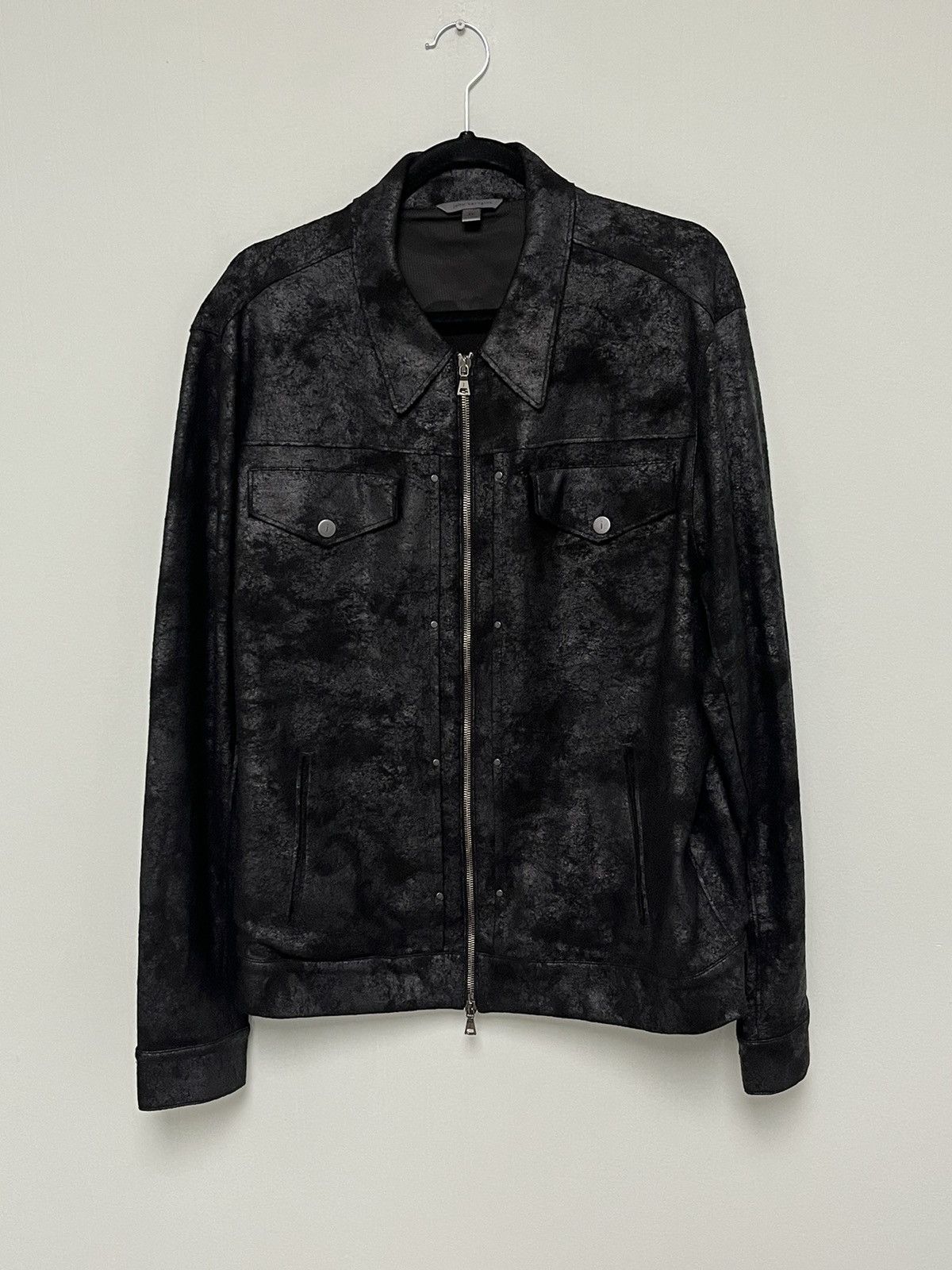 John Varvatos Foil Printed Trucker Jacket. Size XL Size US XL / EU 56 / 4 - 5 Thumbnail