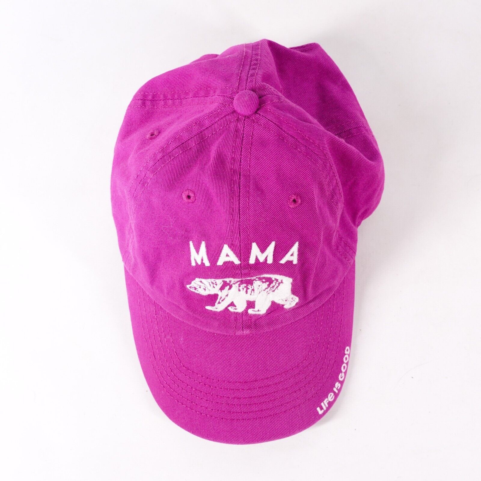 Other Mama Bear Life is Good Mom Baseball Hat Cap Pink White Size ONE SIZE - 6 Thumbnail