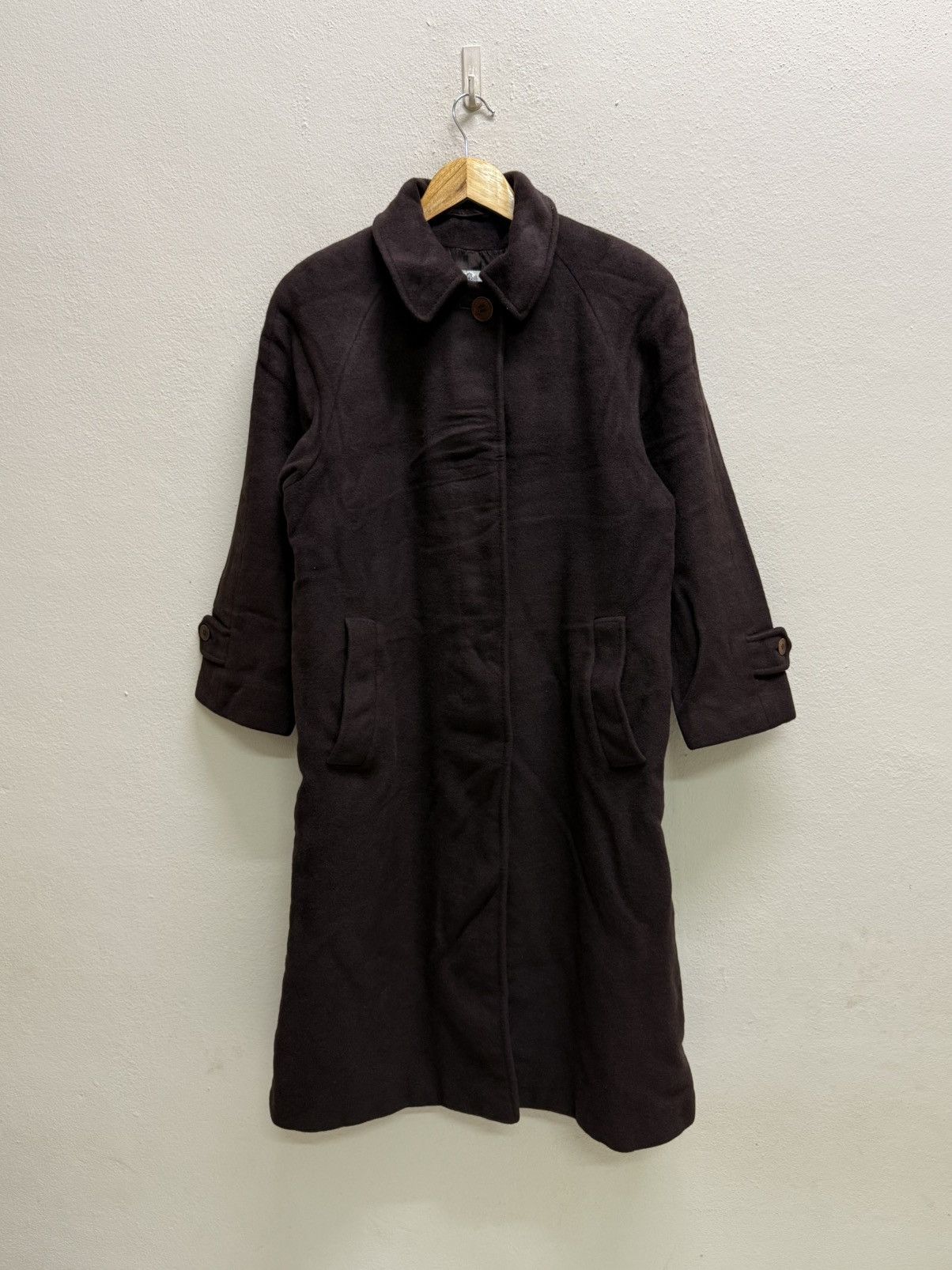 Aquascutum Aquascutum Made In England Wool Long Coat Jacket Brown Size US M / EU 48-50 / 2 - 18 Thumbnail