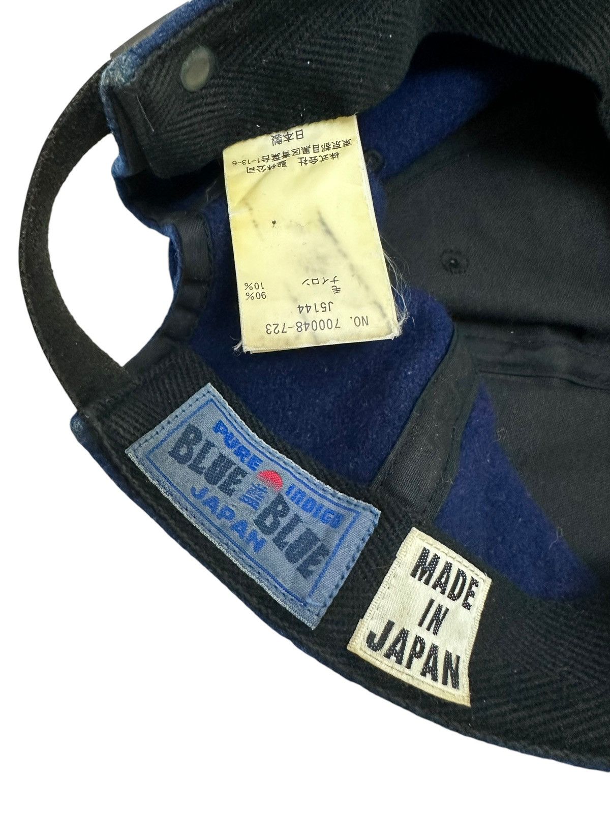 Blue Blue Japan × Japanese Brand × Pure Blue Japan RARE ‼️ "Blue Blue" 🇯🇵 Indigo Truckers Cap Size ONE SIZE - 7 Thumbnail