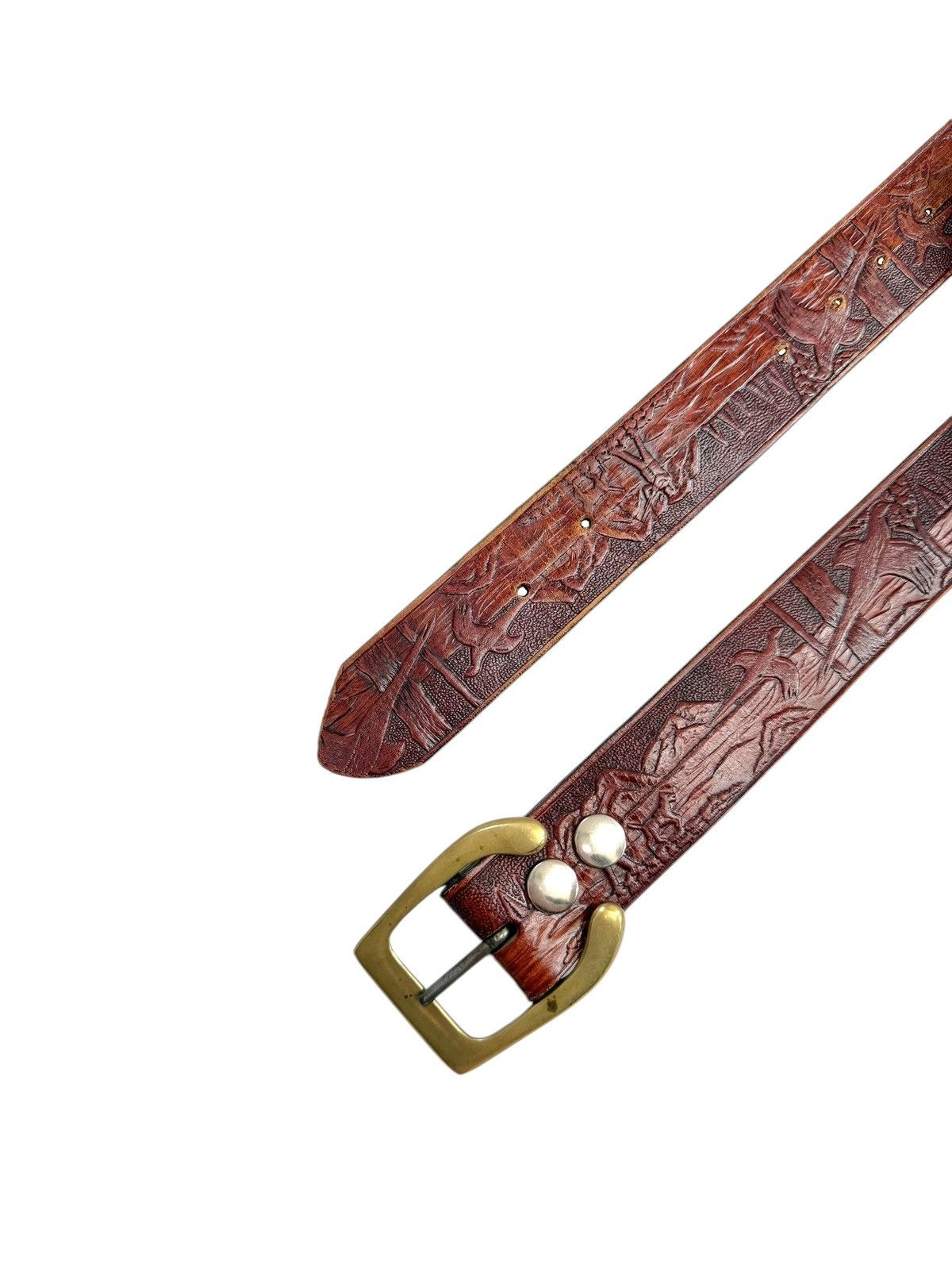 Vintage Vintage Western Leather belt Htc Number nine style Size ONE SIZE - 3 Thumbnail