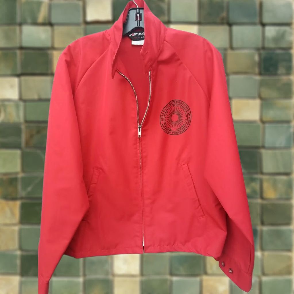 NCAA VINTAGE Rutgers University Jacket Sportsmaster M Mens Red Baseball University RU NCAA Size US M / EU 48-50 / 2 - 1 Thumbnail