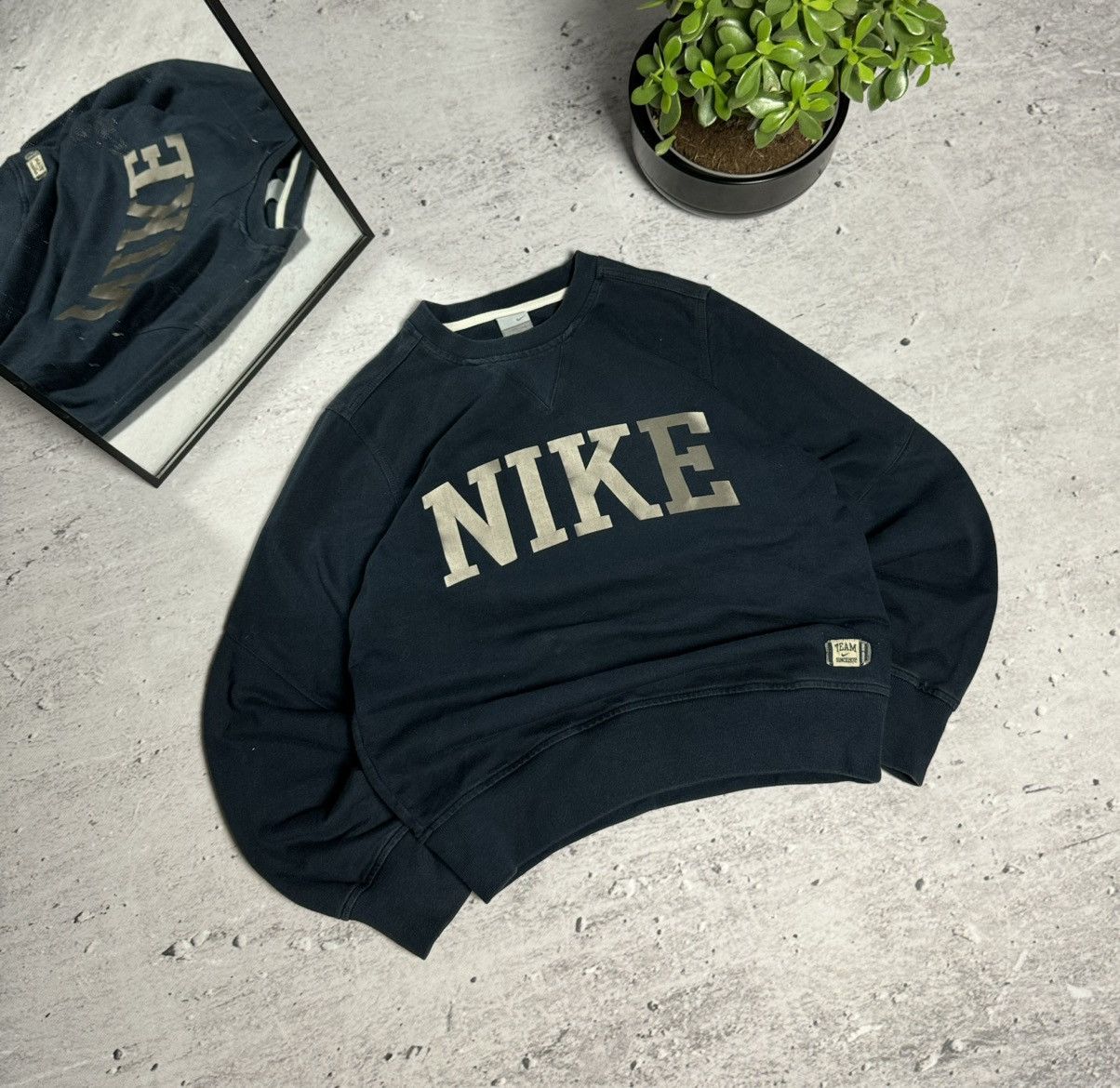 Nike × Vintage 00s Nike Vintage Big Logo Sweatshirt Y2K Size US S / EU 44-46 / 1 - 2 Thumbnail