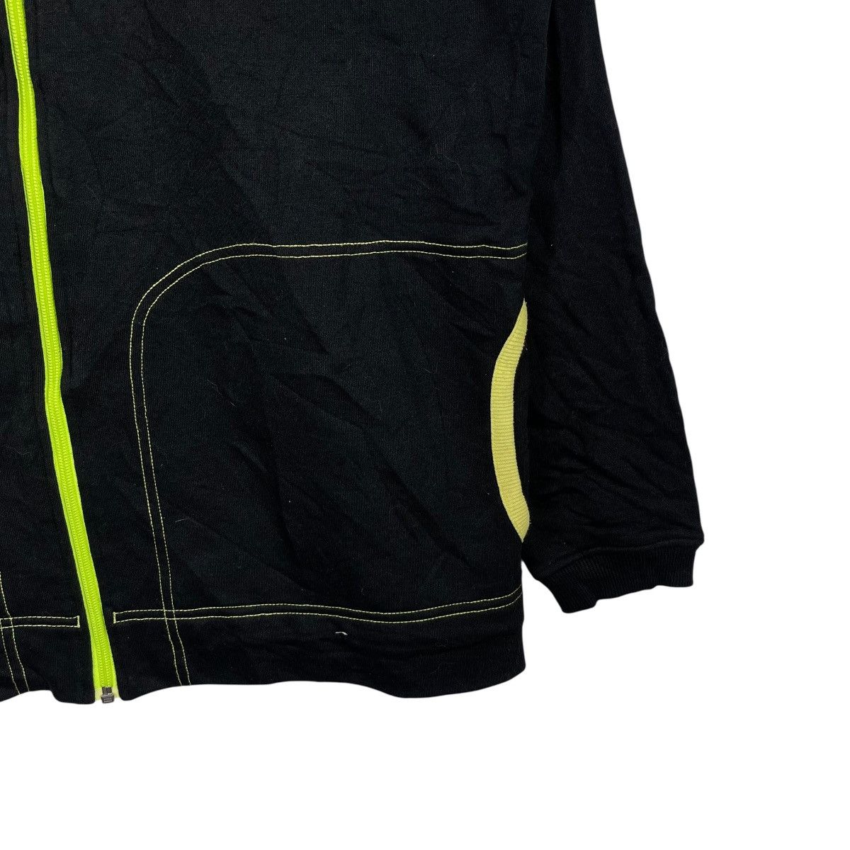 Vintage Piko Sports Full Zip Hoodie Black Lime Contrast Stitch Big Size US M / EU 48-50 / 2 - 5 Thumbnail