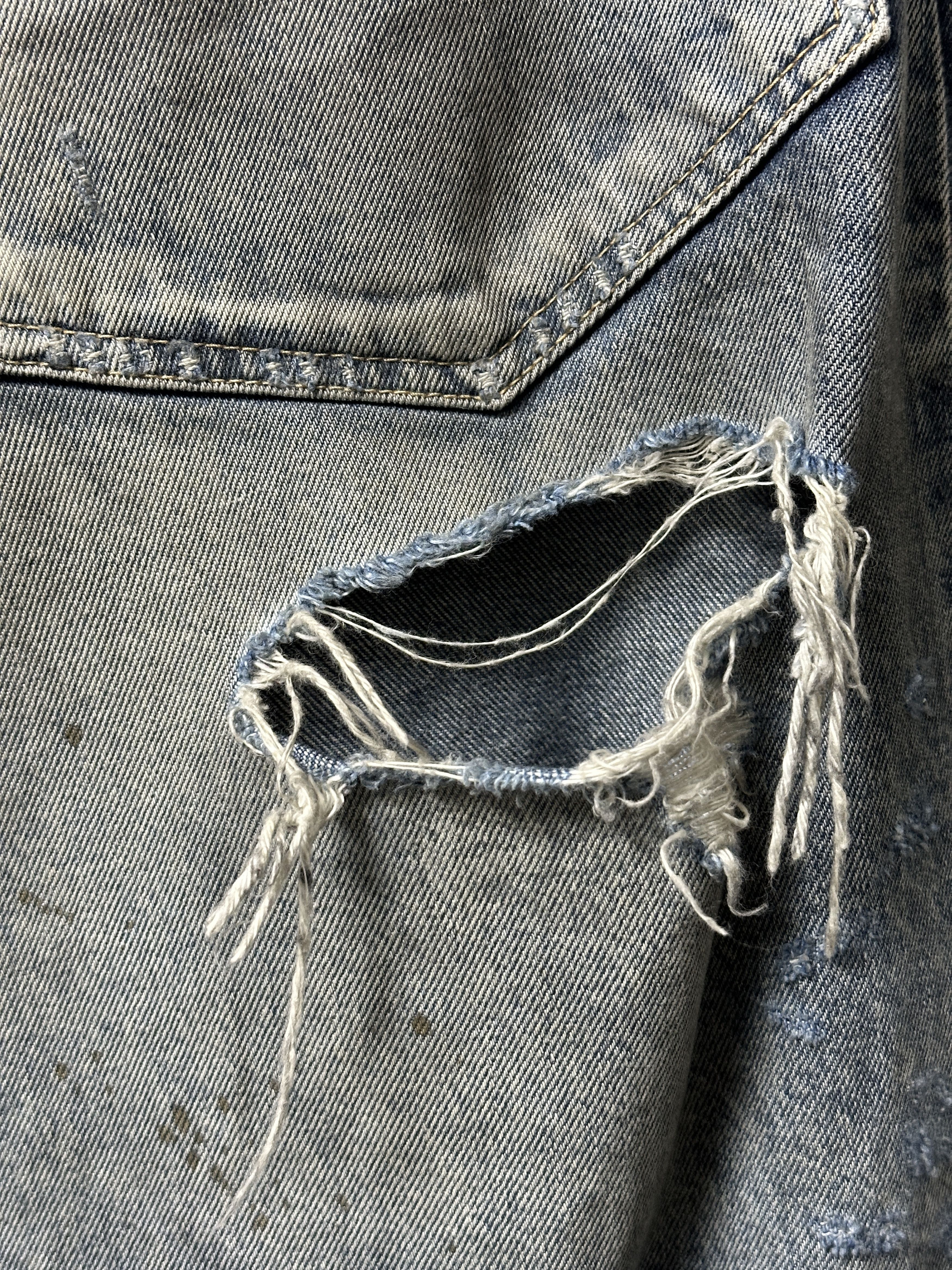 Balenciaga Balenciaga "Mud Show" Distressed Baggy Jeans Size US 32 / EU 48 - 3 Thumbnail