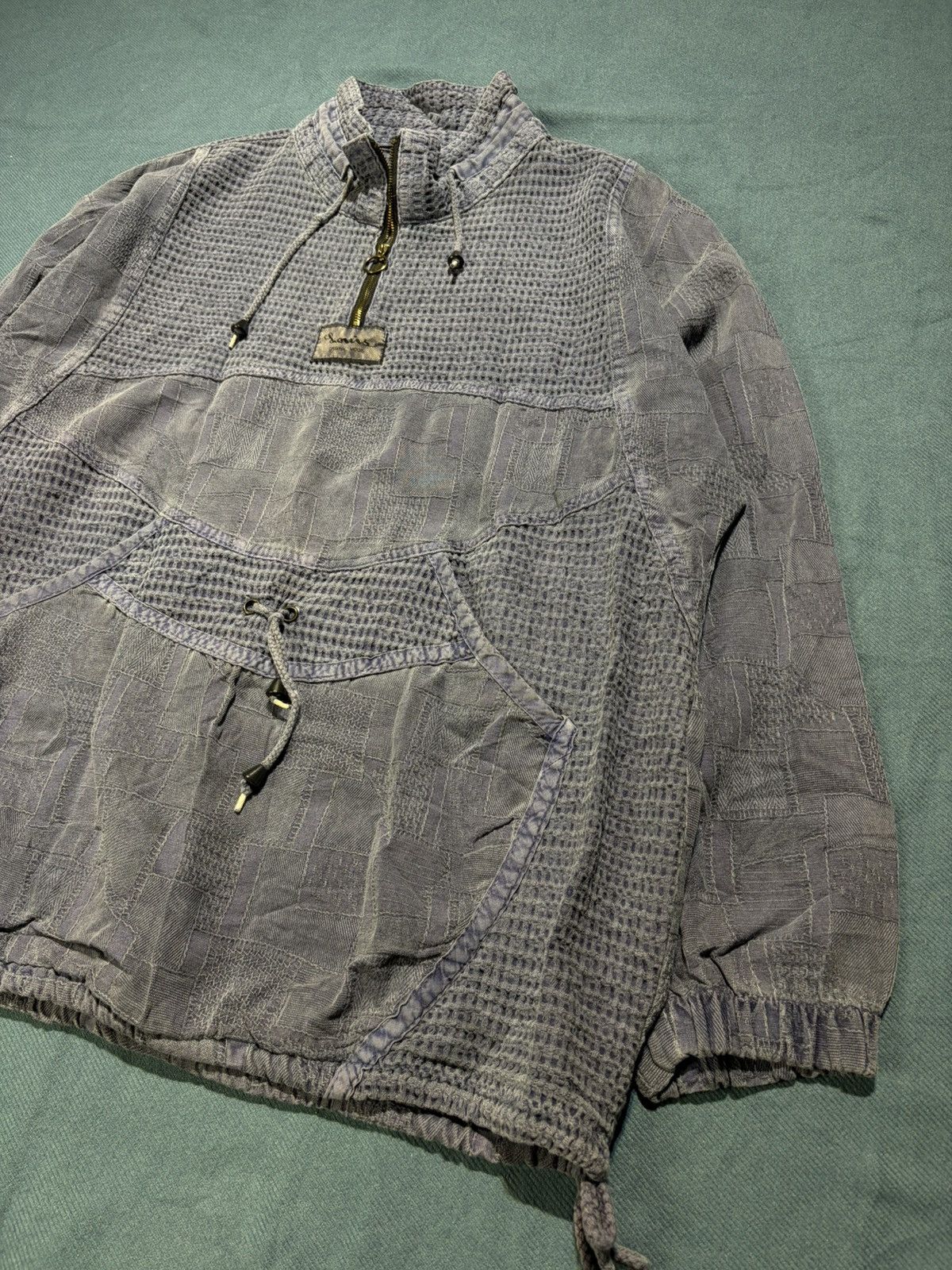 Vintage Vtg drawstring high collared anorak sutro patchwork jackets Size US L / EU 52-54 / 3 - 3 Thumbnail