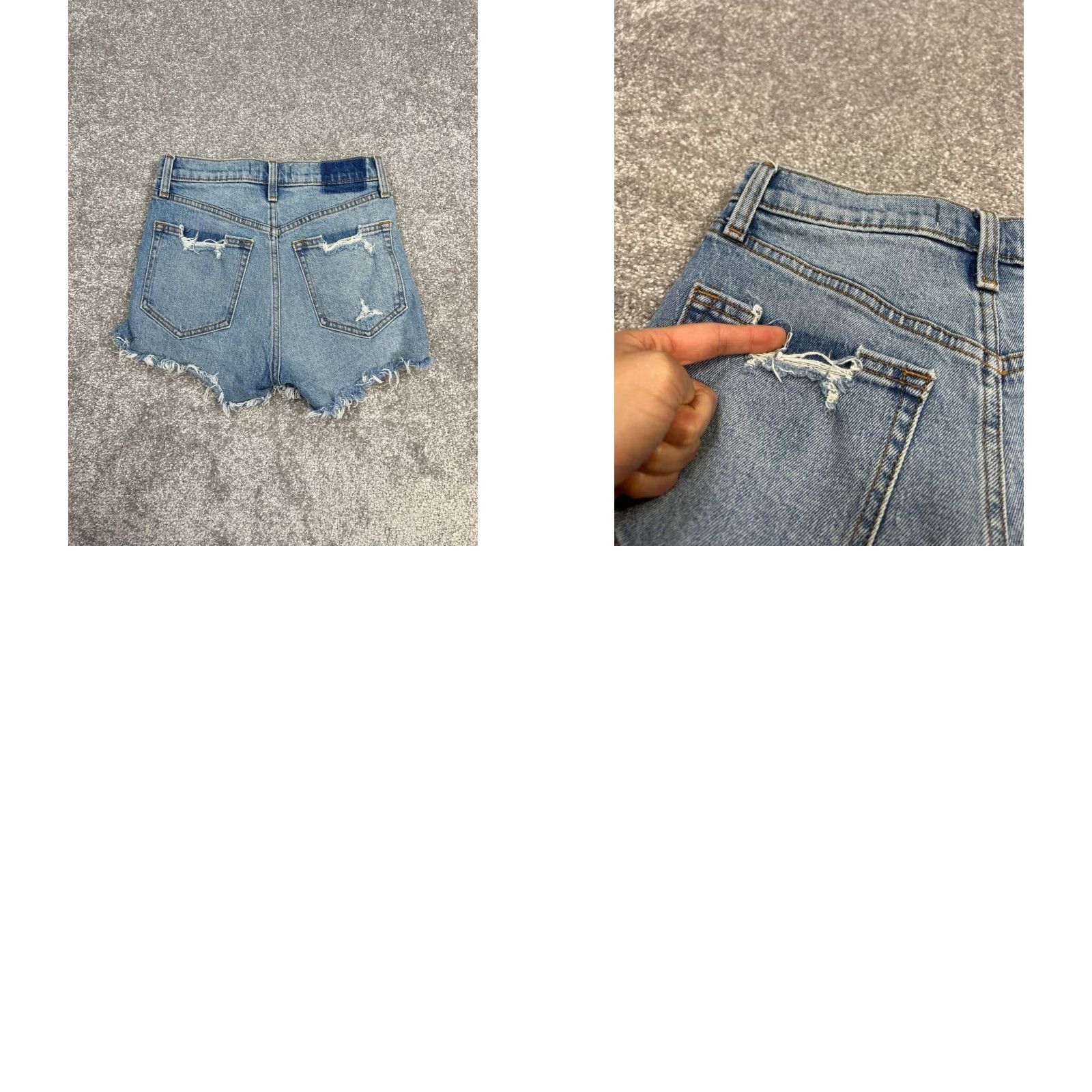 Abercrombie & Fitch Abercrombie & Fitch Shorts Womens 25 High Rise Mom Light Wash Denim Distressed Blue 90s Classic Denim Shorts Womens Size 25 Size 42" / US 20 - 8 Thumbnail