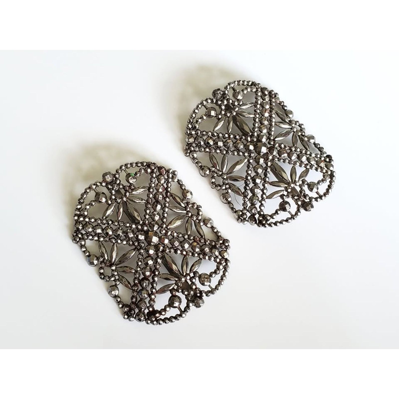 Unknown London Antique Marcasite Shoe Clips - Made in France Size ONE SIZE - 1 Thumbnail