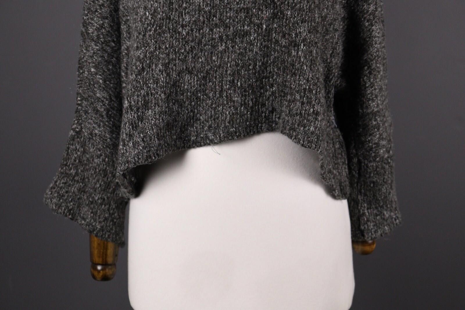 Designer Sarah Santos Gray Wool Oversized Sweater Size XЧXL / 3XL Size 3XL / US 20-22 - 3 Thumbnail