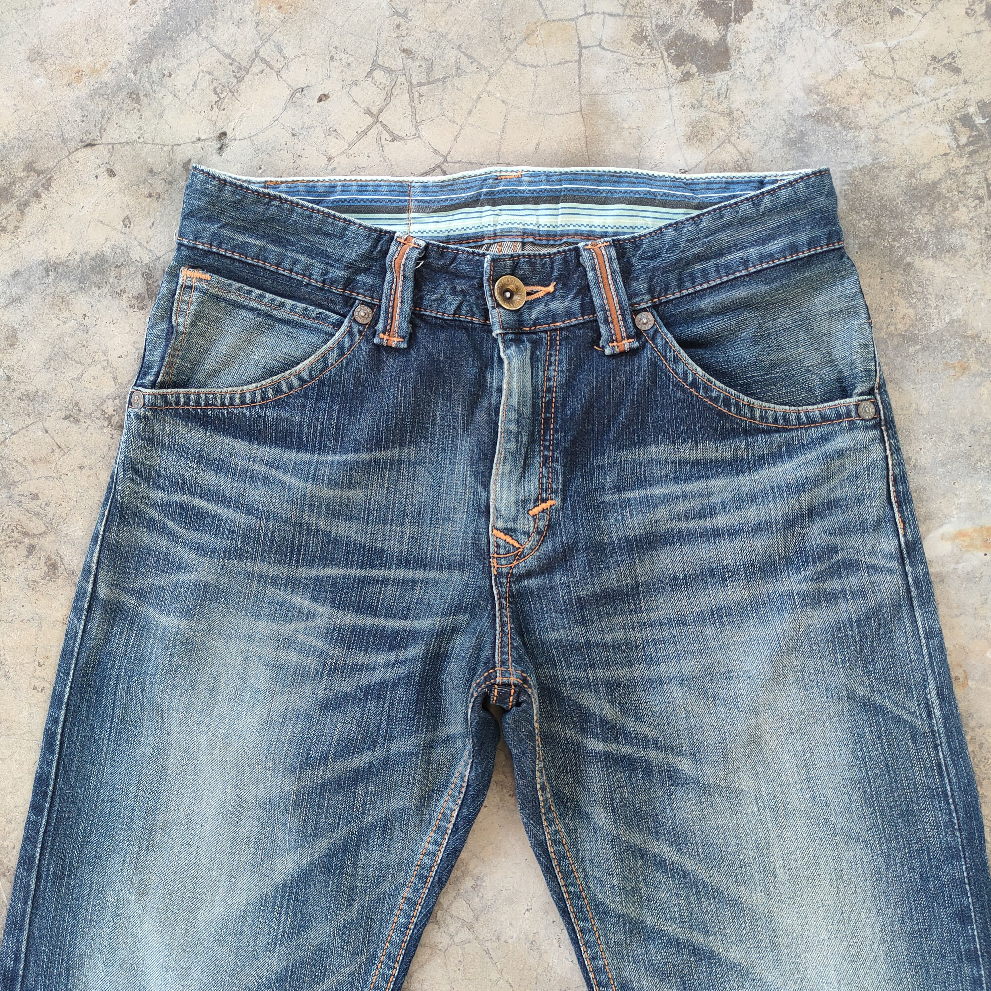 Edwin W32 VINTAGE EDWIN FADED RIPPED JEANS DENIM PANTS Size US 32 / EU 48 - 4 Thumbnail