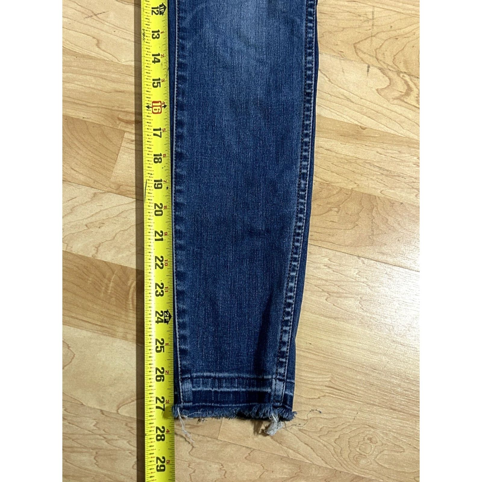 Madewell Madewell Jeans Womens 10" High Rise Skinny Stretch sz 25 Button Fly 5-Pocket Denim Blue Size 42" / US 20 - 3 Thumbnail