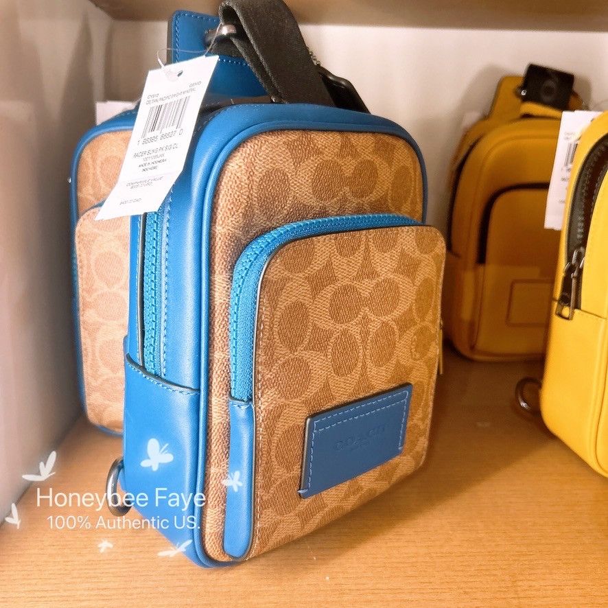 Coach Racer Sling Pack In Colorblock Signature Canvas CY912 Size ONE SIZE - 2 Thumbnail